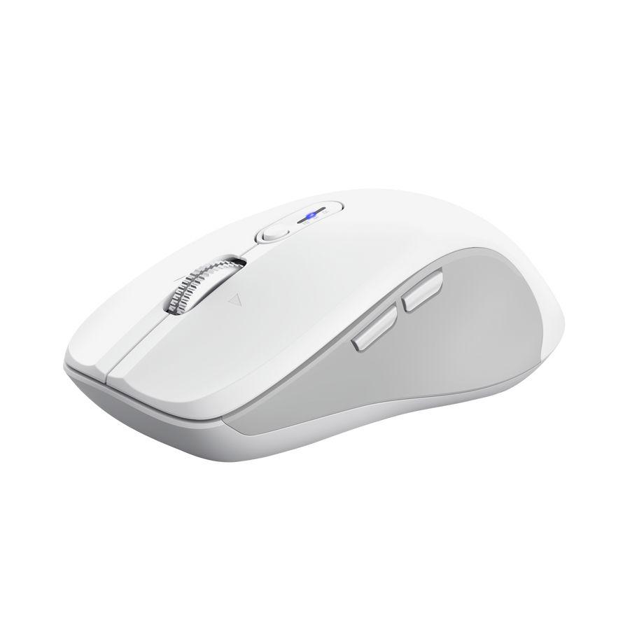 Rato TRUST Ferro Hyperwheel (Ambidestro - 3200 DPI - Bluetooth - Branco) — miniatura 3