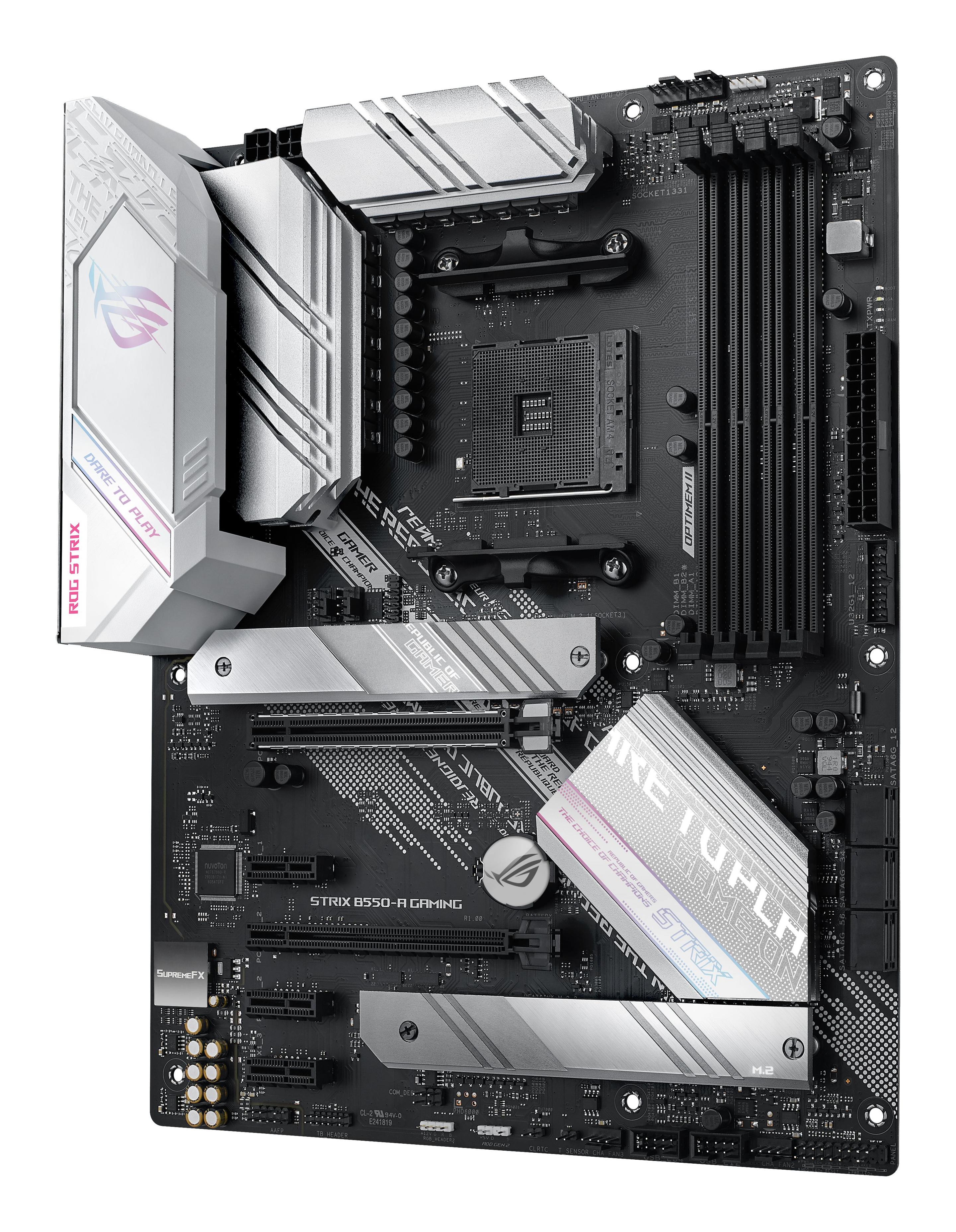 Motherboard ASUS ROG STRIX B550-A GAMING (AM4 - AMD Ryzen 3 - ATX - Preto e Prateado), miniatura 3