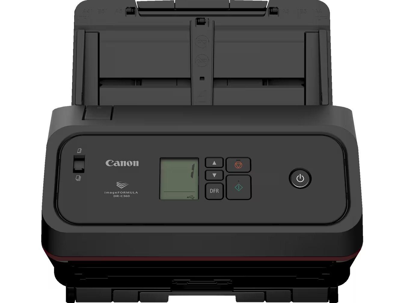 Scanner de Documentos CANON DR-C360 (USB Type-C - Windows - Preto)
