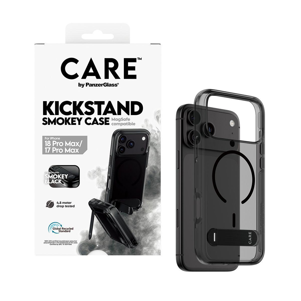 Capa PANZERGLASS CARE Kickstand Case Smokey MagSafe (MagSafe - Preto), miniatura 6