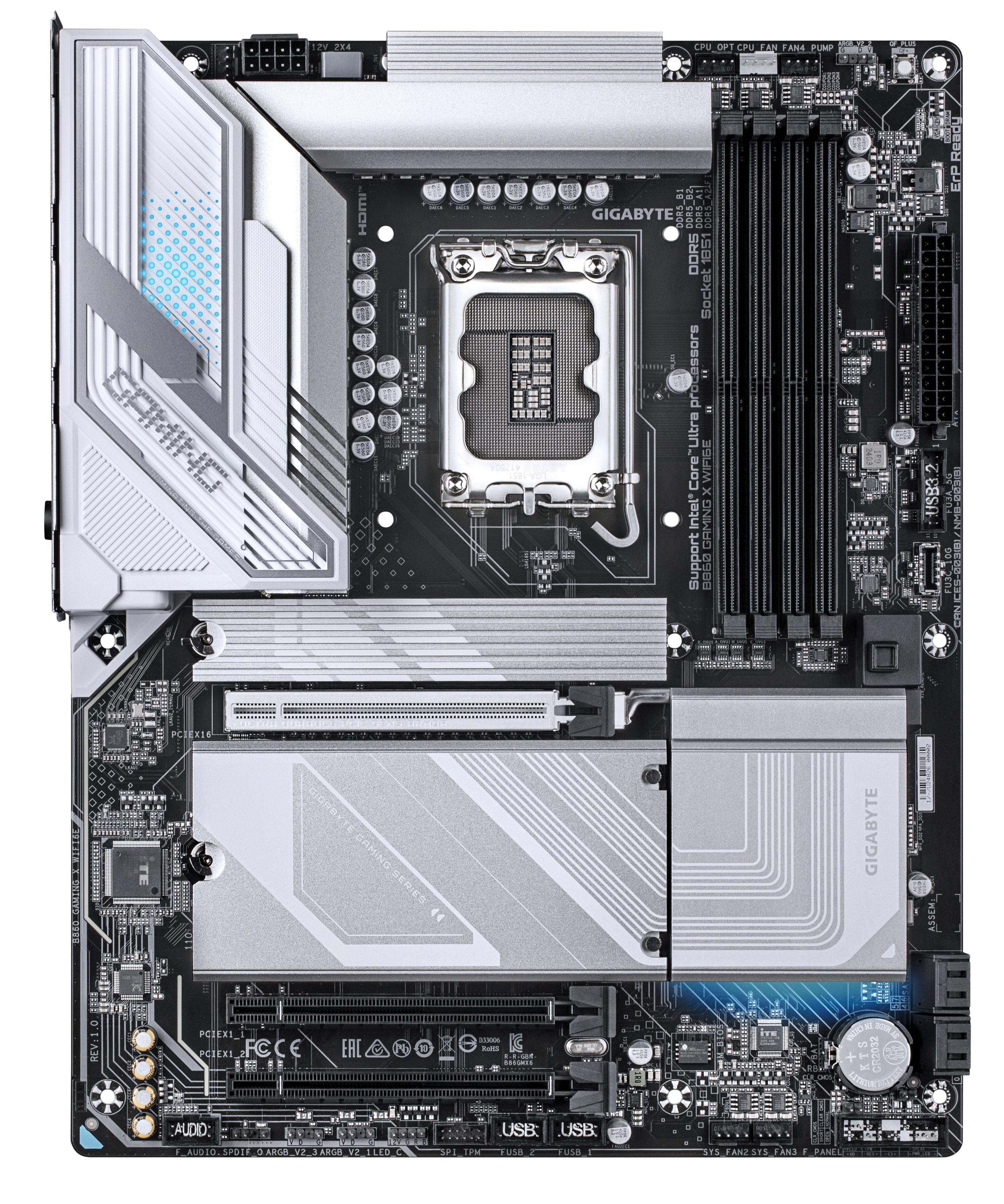 Motherboard GIGABYTE B860 GAMING X WIFI6E (LGA 1851 (Socket V1) - ATX - Duplo canal - Castanho escuro) — miniatura 2