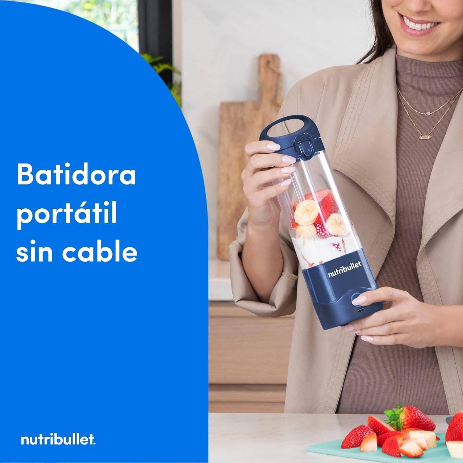 Liquidificadora Desportiva NUTRIBULLET NBP003NBL (Liquidificadora desportiva - 0,475 l - Bateria - Azul-marinho), miniatura 3