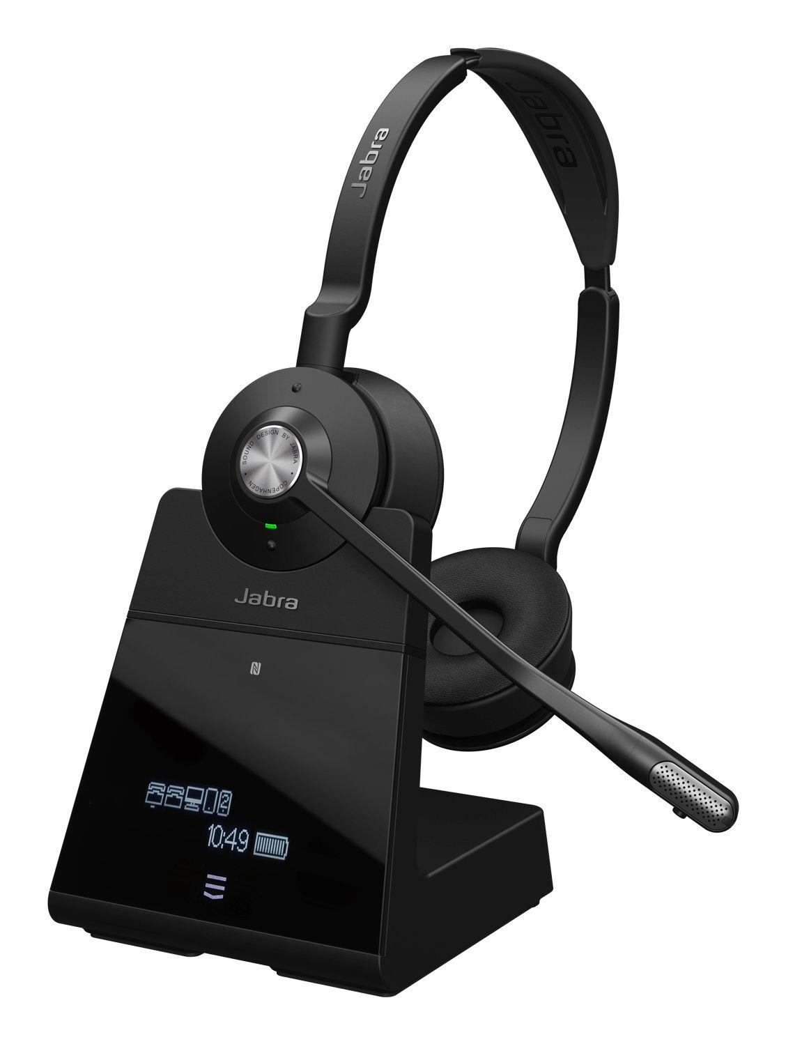Headset JABRA Engage 75 SE Stereo LowPower (Binaural - Com fios e sem fios - 2,8 cm - Preto)