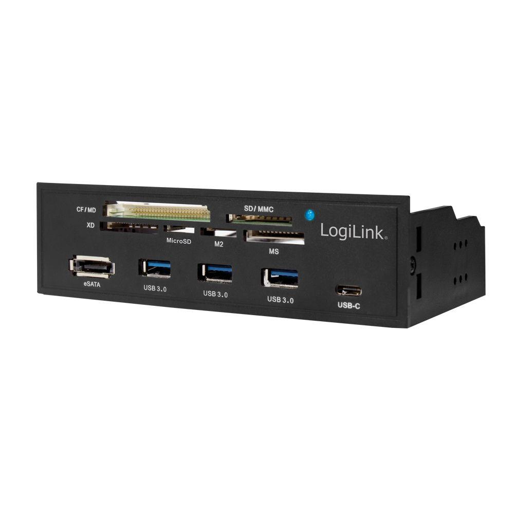Painel Frontal Multifunções LOGILINK UA0341 (Preto)