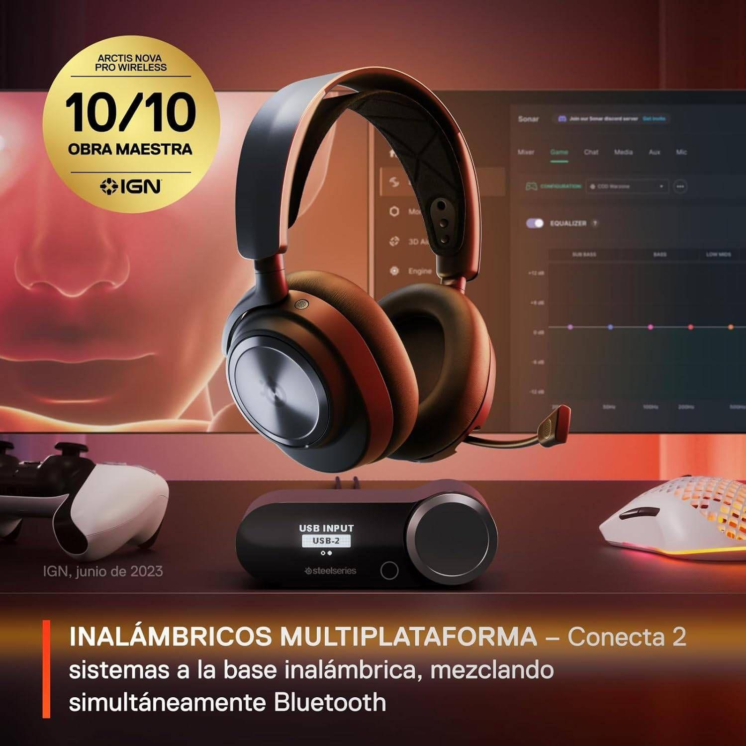 Headset Gaming STEELSERIES Arctis Nova Pro Omni (Binaural - Com fios e sem fios - Circum-aural - Preto), miniatura 4