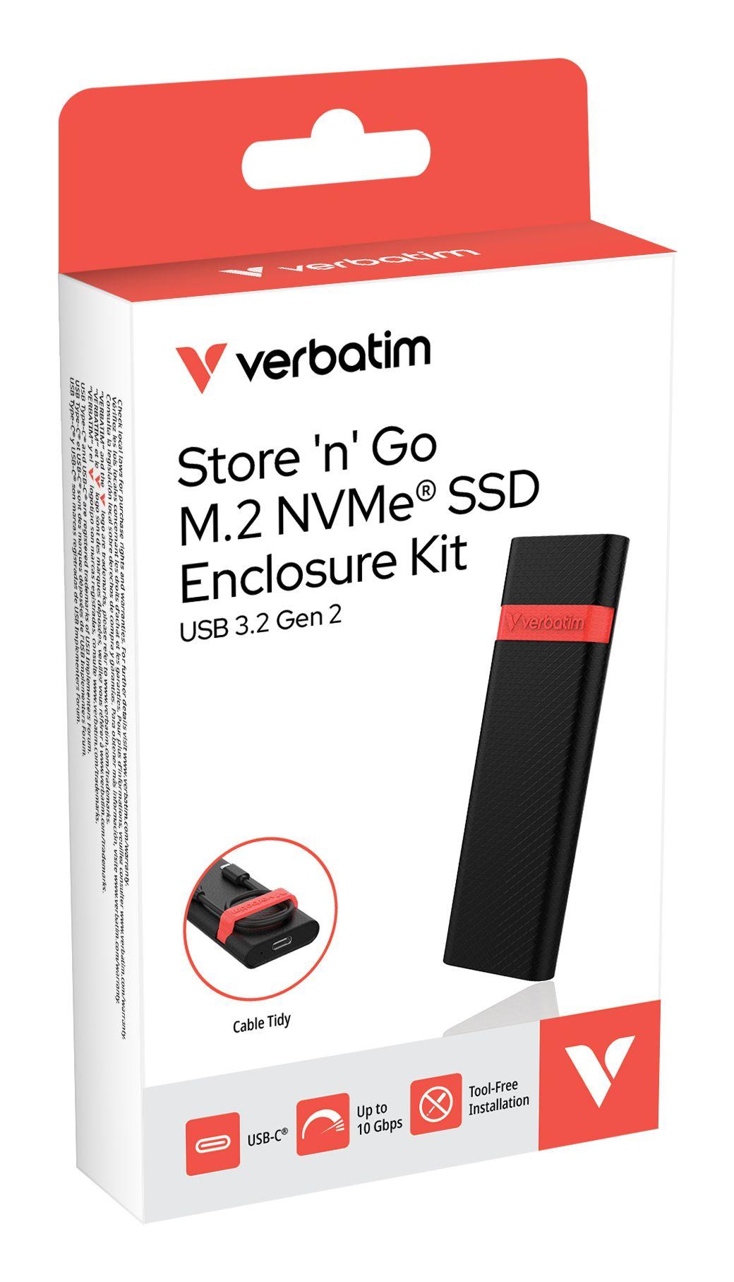 Caixa Externa M.2 VERBATIM 32261 (M.2 - Preto e Vermelho) — miniatura 3