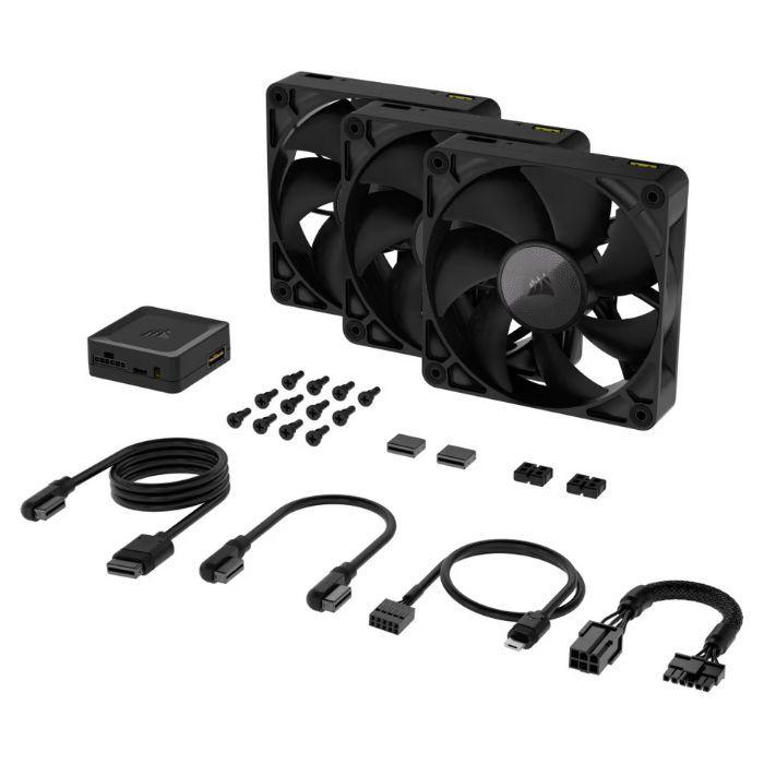 Kit de 3 Ventoinhas CORSAIR RX120 iCUE LINK RGB (RGB - Preto), miniatura 3