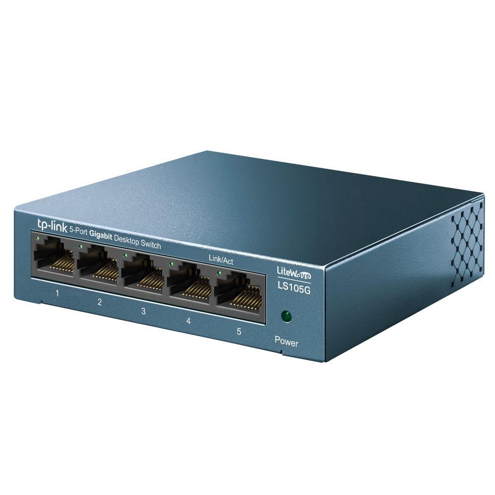 Switch Não Gerido TP-LINK LS105G V1 (Gigabit Ethernet - Até 1000 Mbps - 1 MB - Azul) — miniatura 2