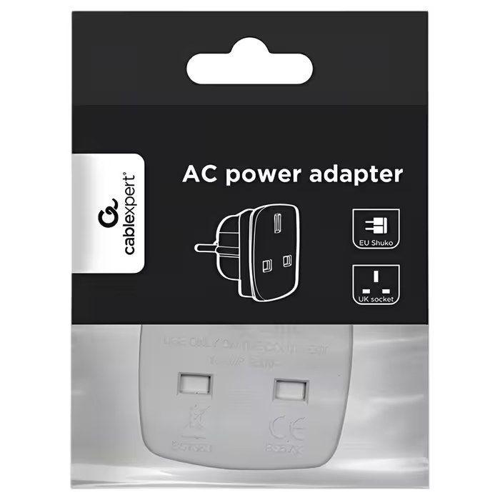 Adaptador de Corrente GEMBIRD A-AC-UKEU-001 (Branco) — miniatura 3
