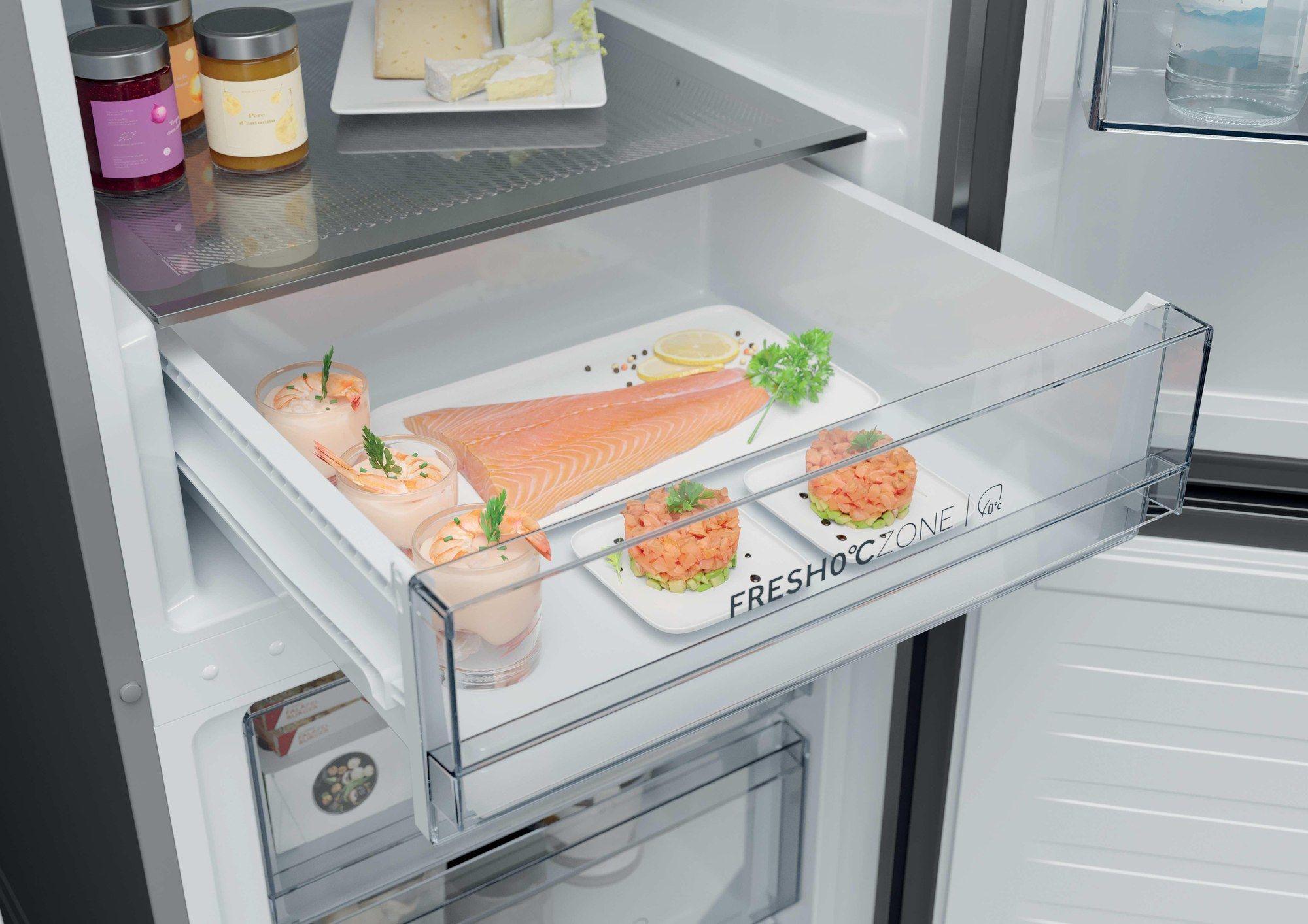 Frigorífico Combinado Independente HAIER HDPR1618ANPK (355 L - 185x59,5x66,7 cm - 185 cm - Inox), miniatura 5