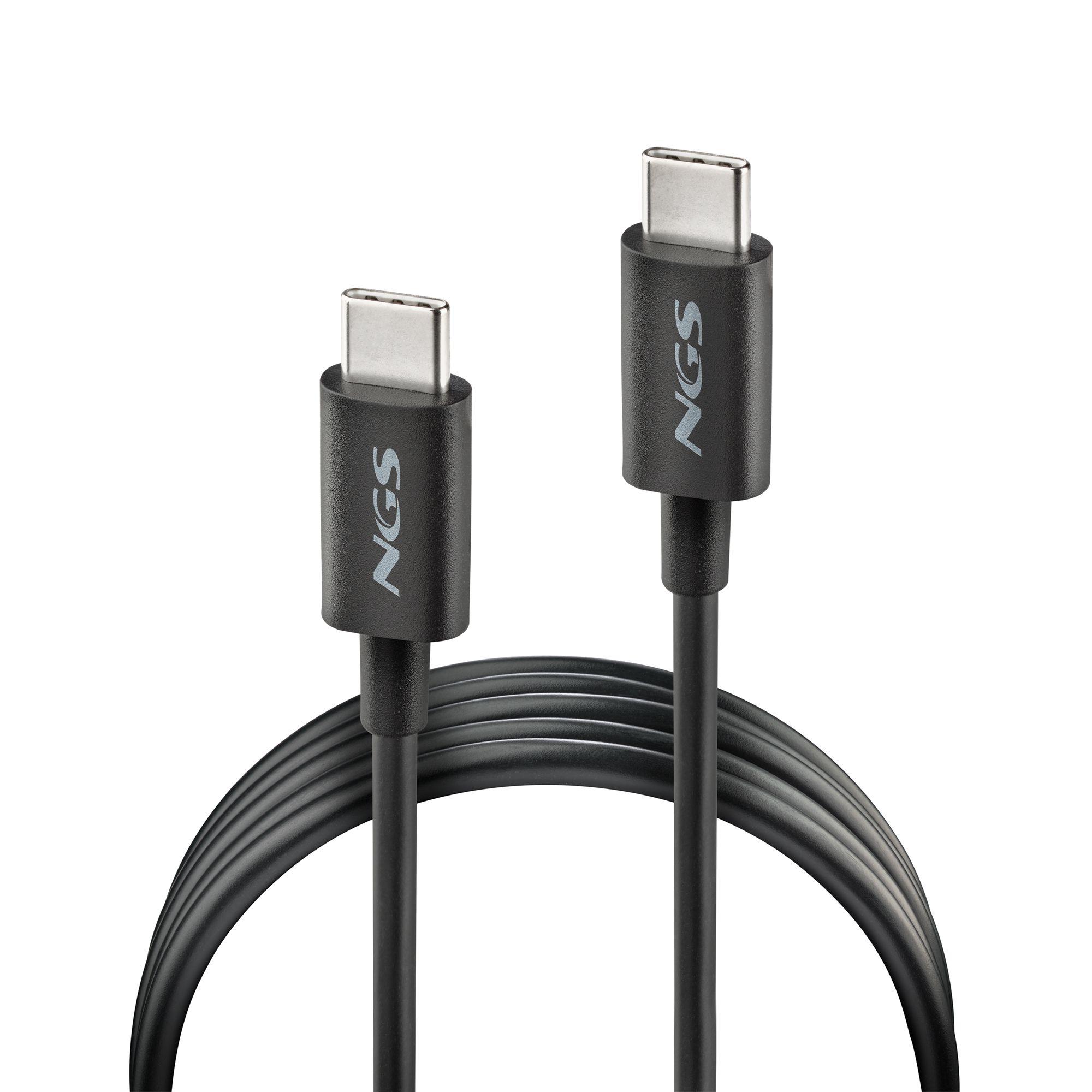 Cabo USB-C NGS ZYRO 60W-1 (1 m - USB C - Preto)