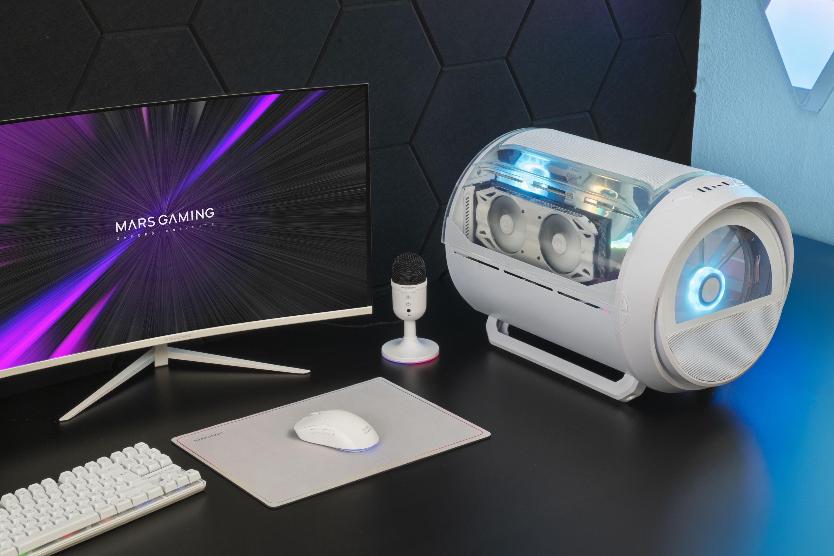 Caixa PC MARS GAMING MC-CYLON (micro ATX, Mini-ITX - Mini Tower - Micro-ATX, Mini-ITX - Branco) — miniatura 13