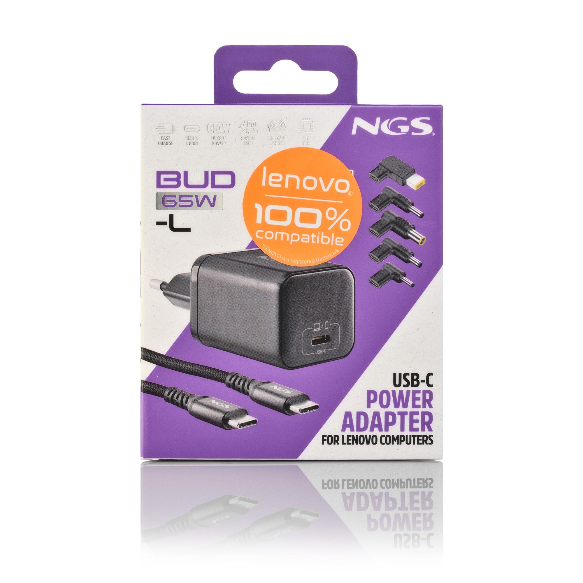 Carregador de Portátil NGS BUD65W-L (65 W - 1.3 A - 3,25 A - Preto), miniatura 13