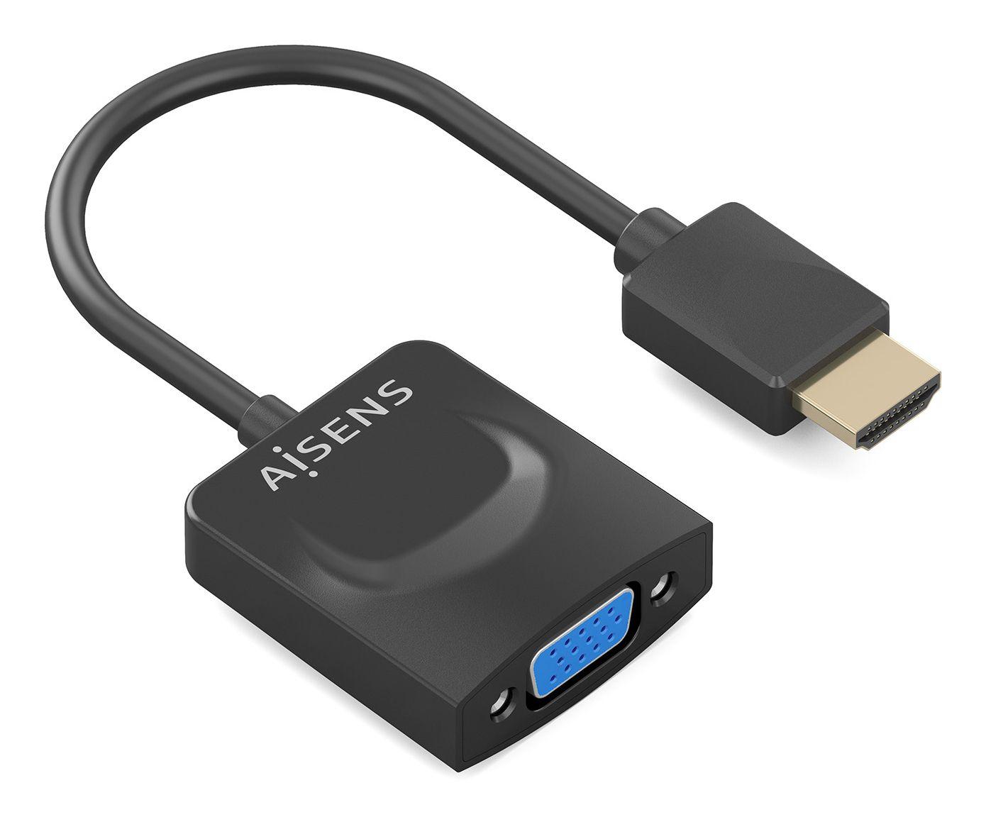 Conversor HDMI para VGA AISENS A122-0947 (0,15 m - HDMI Type A - Preto)