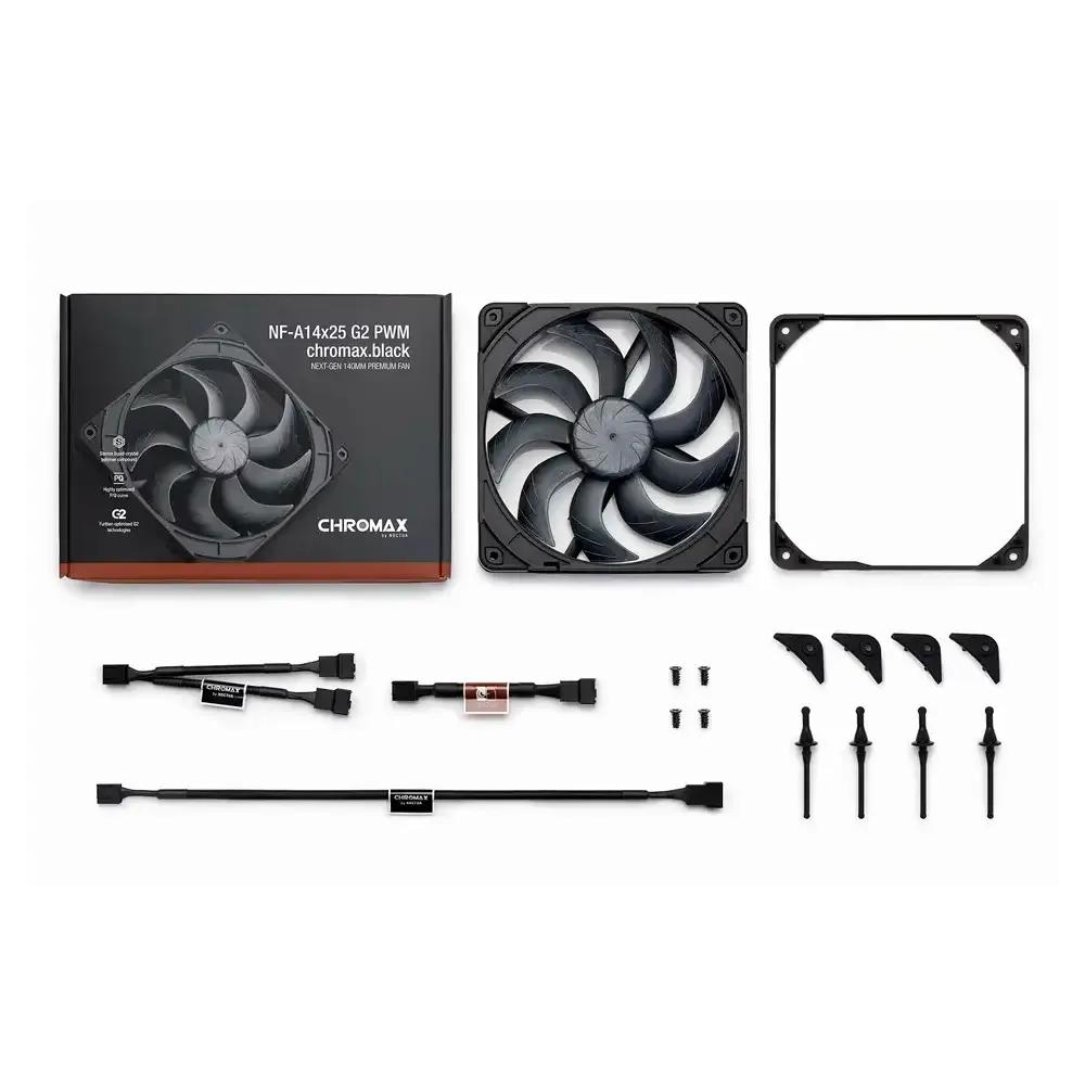 Ventoinha para Caixa de Computador NOCTUA NF-A14x25 G2 PWM CH.BK (Preto), miniatura 6