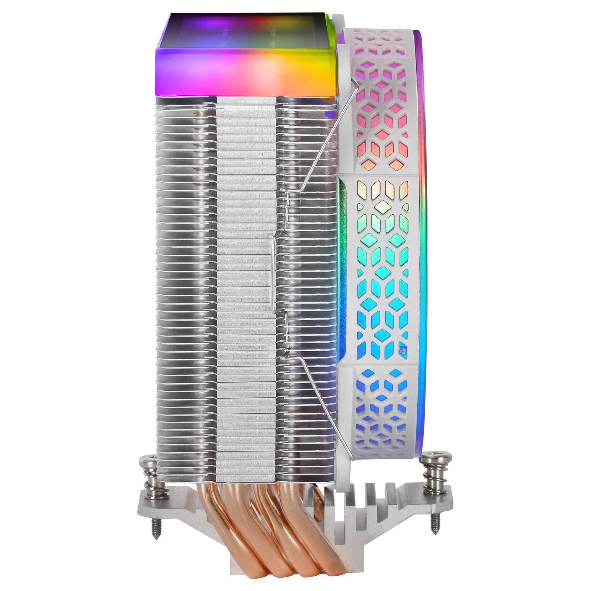 Dissipador CPU MARS GAMING MCPU-VR (120 mm - 1600 RPM - ARGB - Branco), miniatura 4