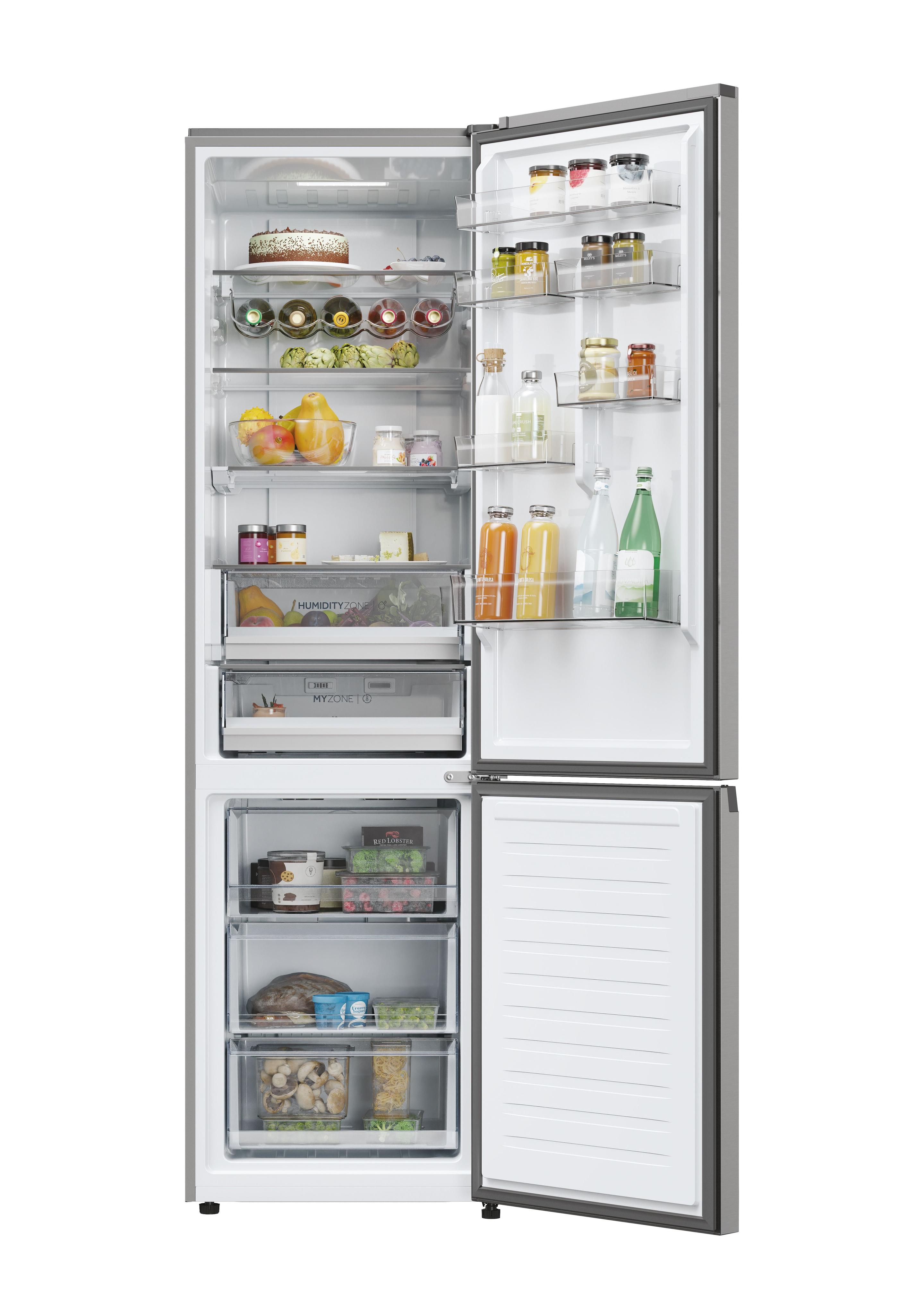 Frigorífico Combinado Independente HAIER HDPW5620ANPK (409 l - hOn - 205x59,5x66,7 cm - Inox) — miniatura 2