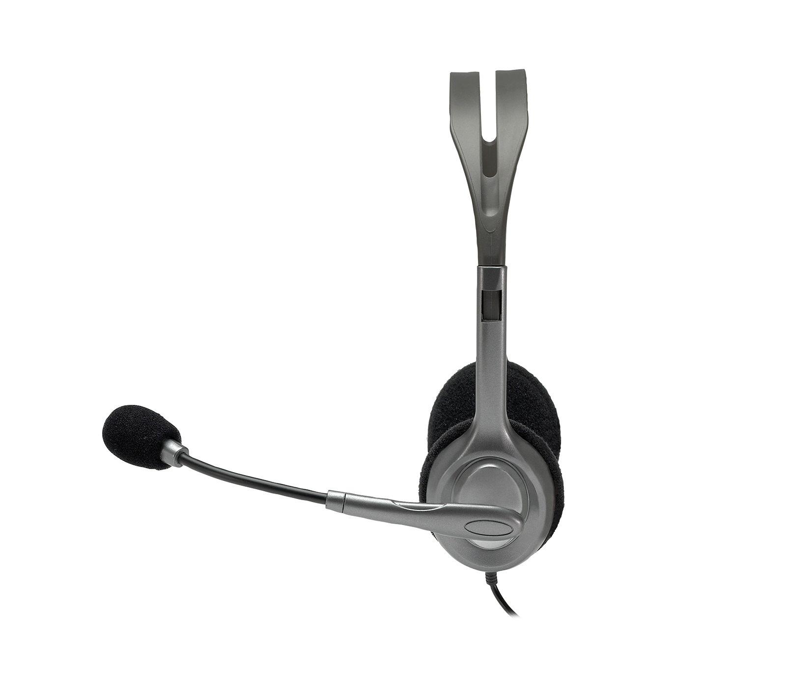Headset LOGITECH H110 (Binaural - Com fios - Supra-aural - Cinzento) — miniatura 2