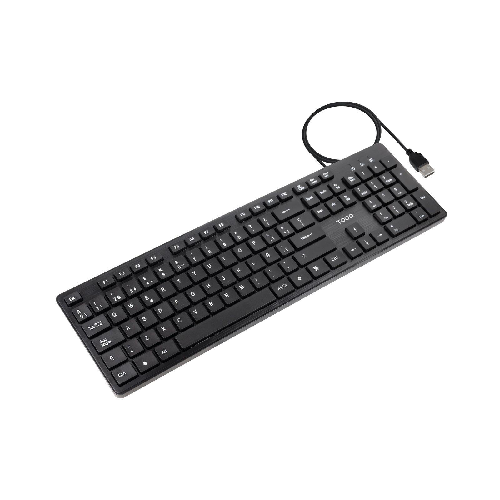 Teclado TOOQ TQK-2003-B (Interruptor de membrana - USB - Com fios - Preto)