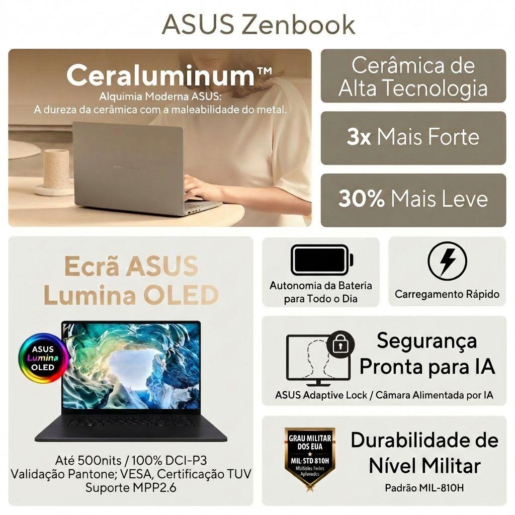 Portátil 2 em 1 ASUS Zenbook Duo UX8407AA (Windows 11 Pro, 64 bits - Intel Core Ultra 9 - 386H - Cinzento), miniatura 2
