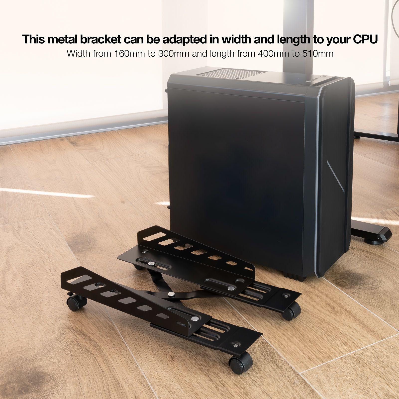 Suporte de Chão para Caixa de PC TOOQ UMCS0024-B (Tower - Aço - Preto) — miniatura 6