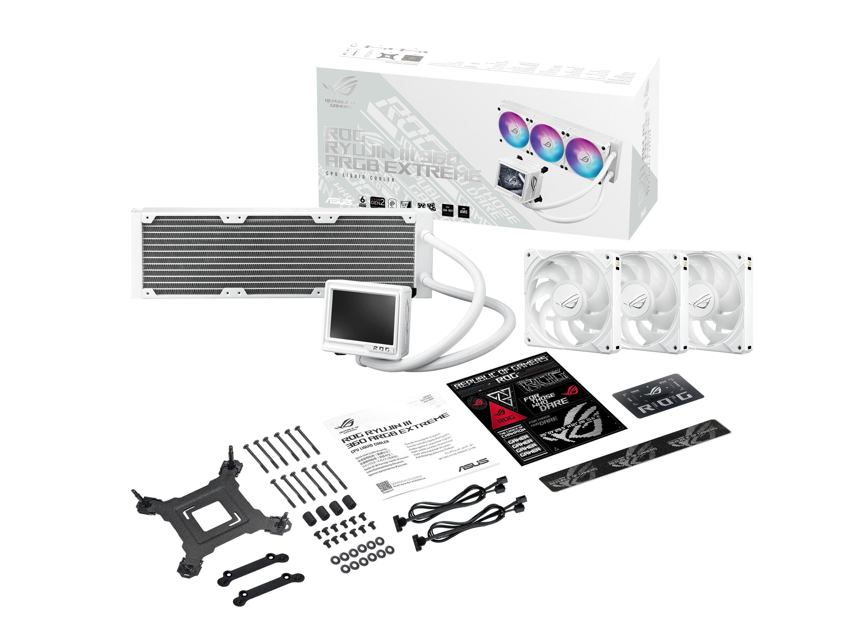 Kit de Refrigeração Líquida ASUS ROG RYUJIN III 360 ARGB EXTREME WHT (12 cm - 2800 RPM - Multi - Branco), miniatura 17