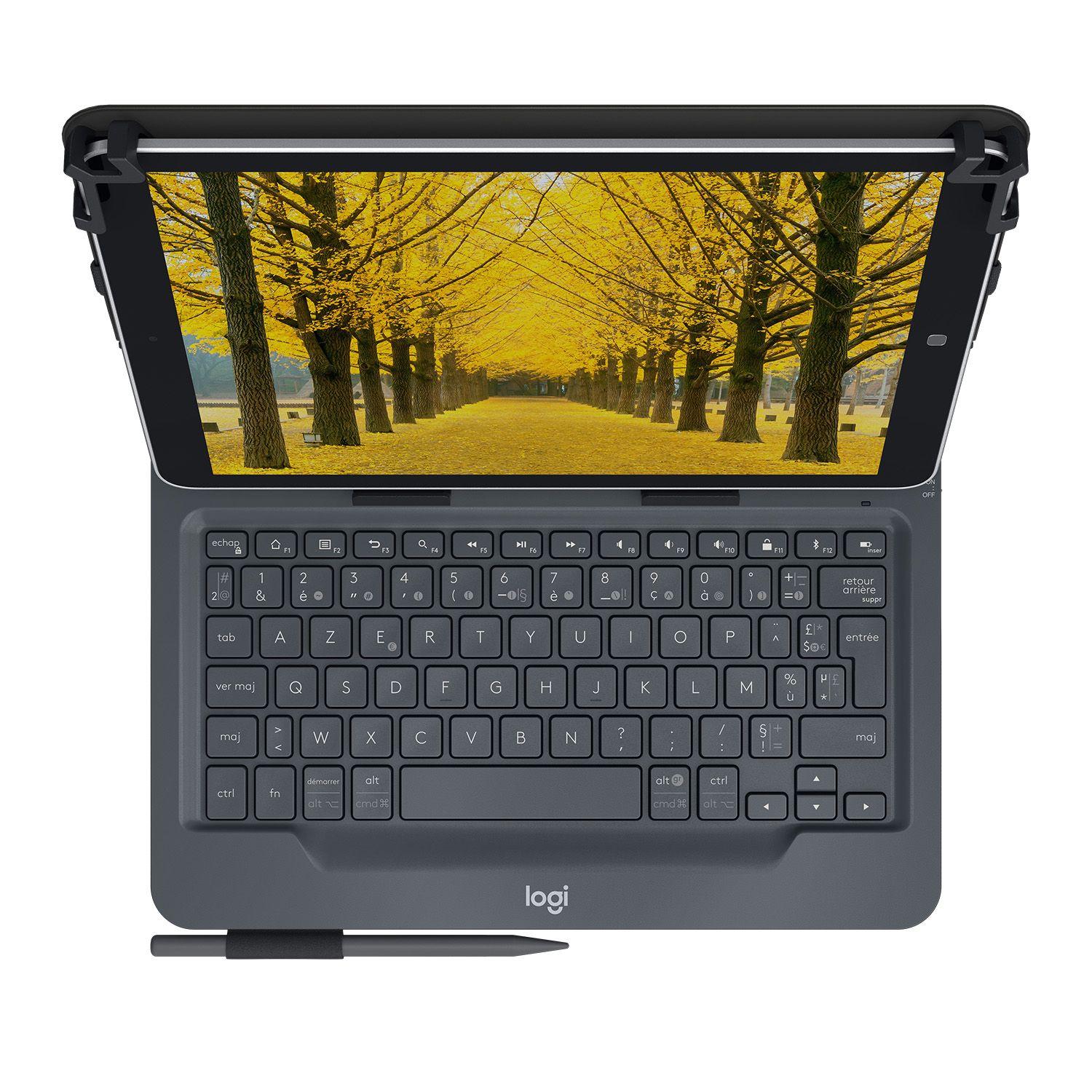 Capa com Teclado LOGITECH Universal Folio (Sem fios - Qualquer marca - Bluetooth - Preto)