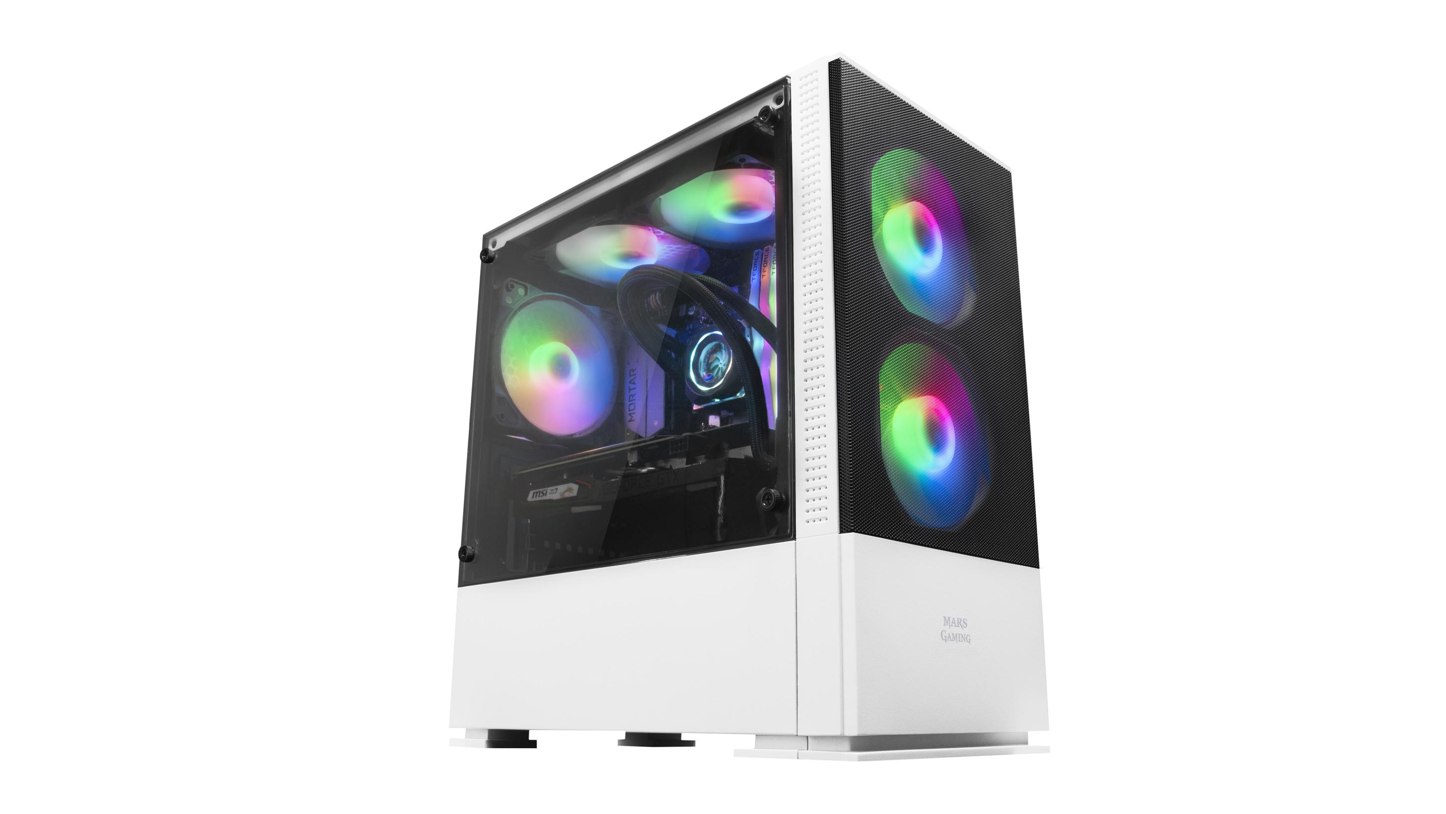 Caixa PC MARS GAMING MCZW (micro ATX, Mini-ITX - Mini Tower - 16 cm - Branco) — miniatura 2