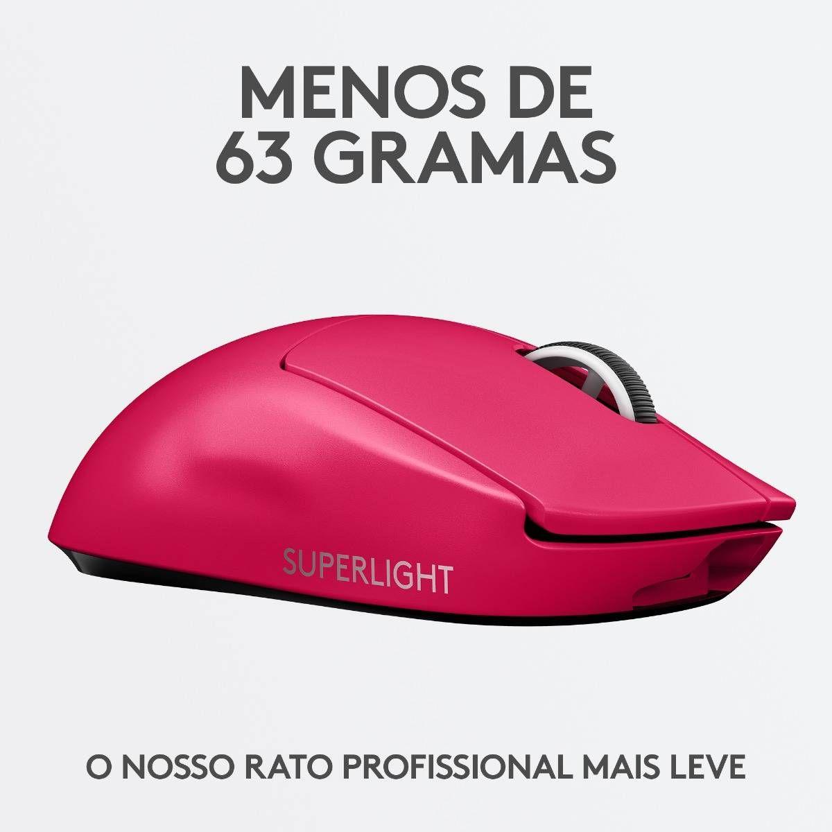 Rato LOGITECH PRO X SUPERLIGHT (Mão direita - 25600 DPI - Ótico - Magenta) — miniatura 2