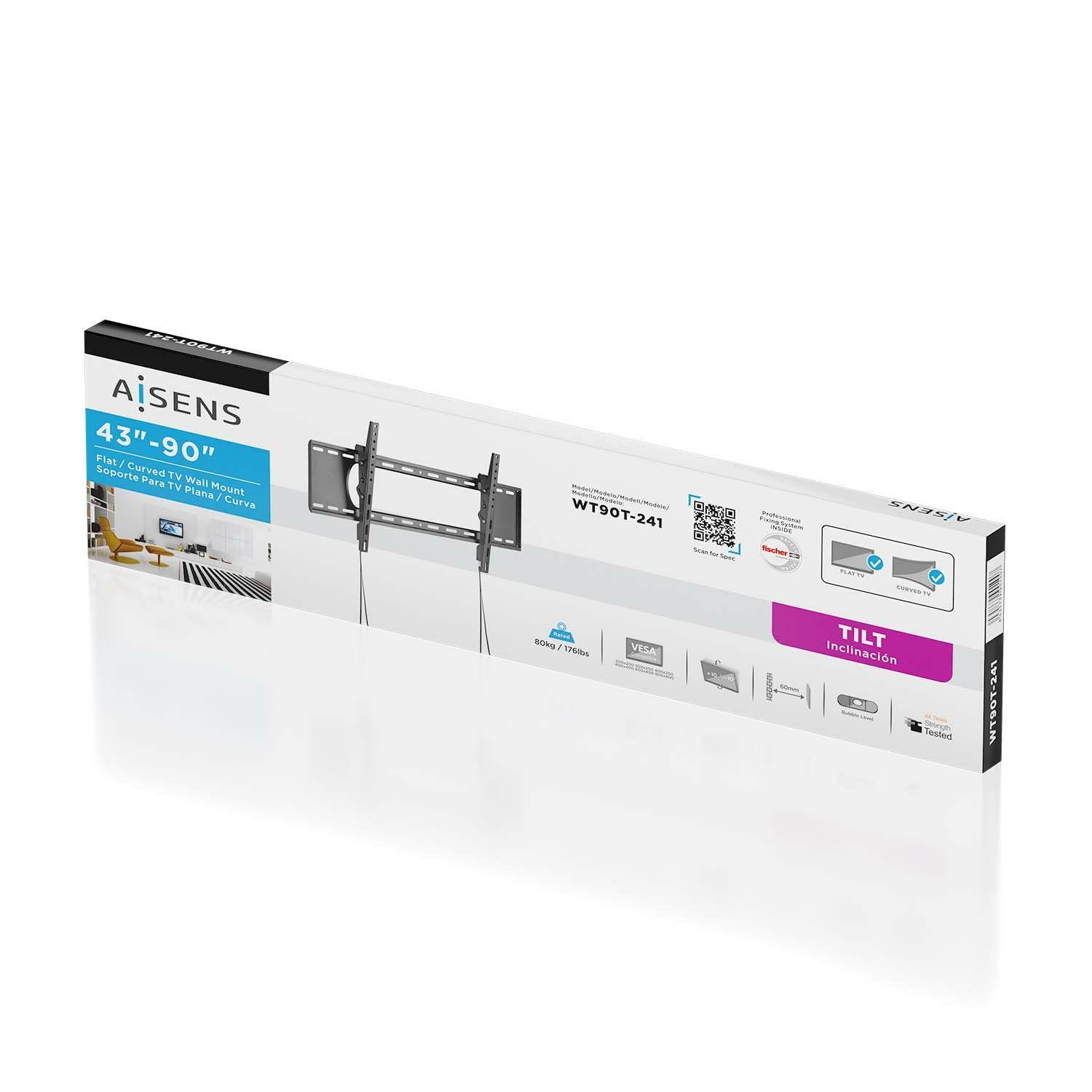 Suporte de Parede para TV AISENS WT90T-241 (43-90" - VESA 800x400 - Preto), miniatura 5