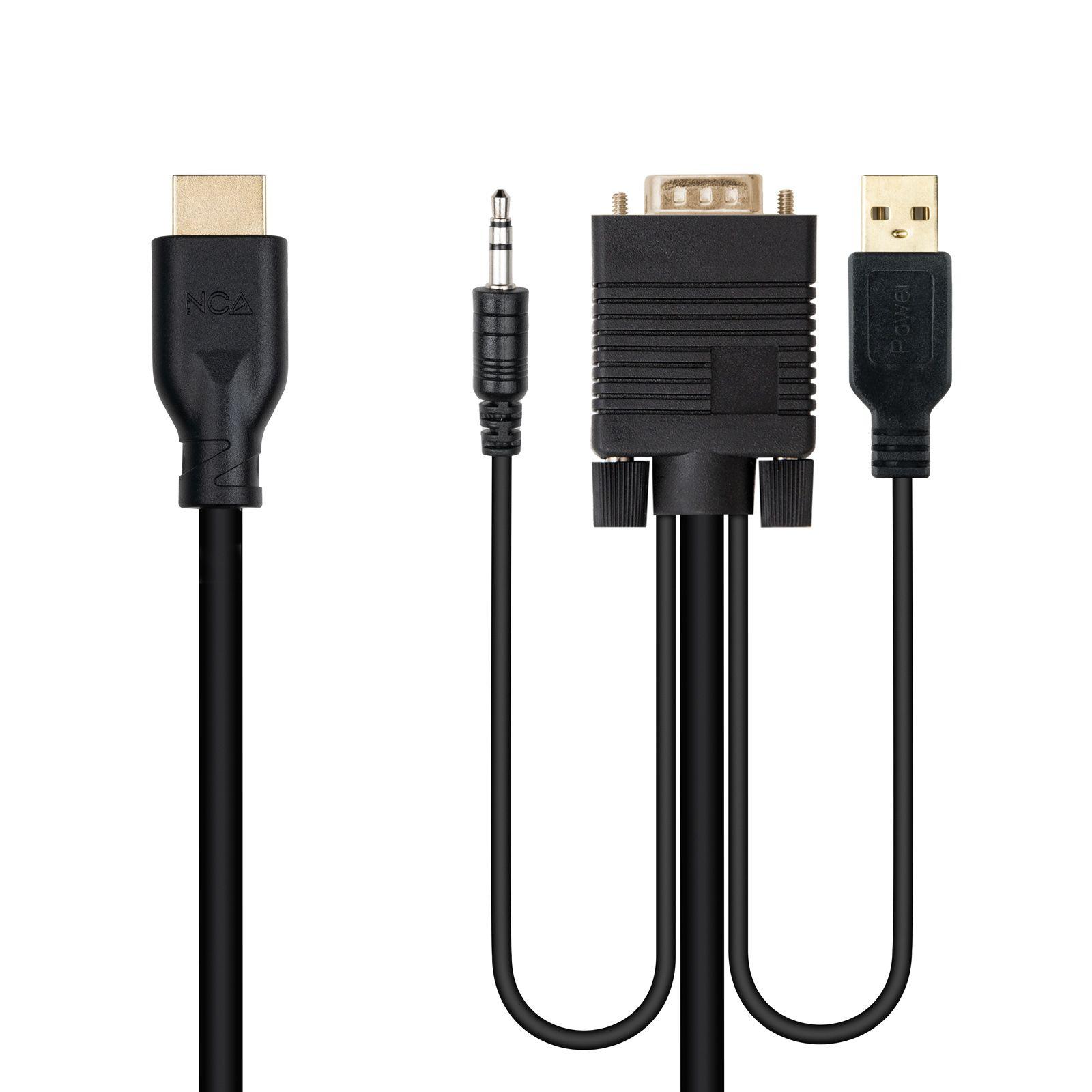 Cabo Conversor VGA para HDMI NANOCABLE 10.15.4612 (1,8 m - 60 Hz - Preto) — miniatura 2