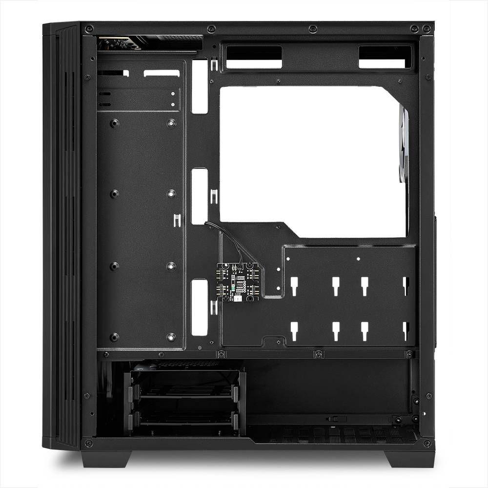 Caixa de Computador SHARKOON RGB LIT 100 (ATX, Micro ATX, Mini-ITX - Midi Tower - 15,7 cm - Preto) — miniatura 6