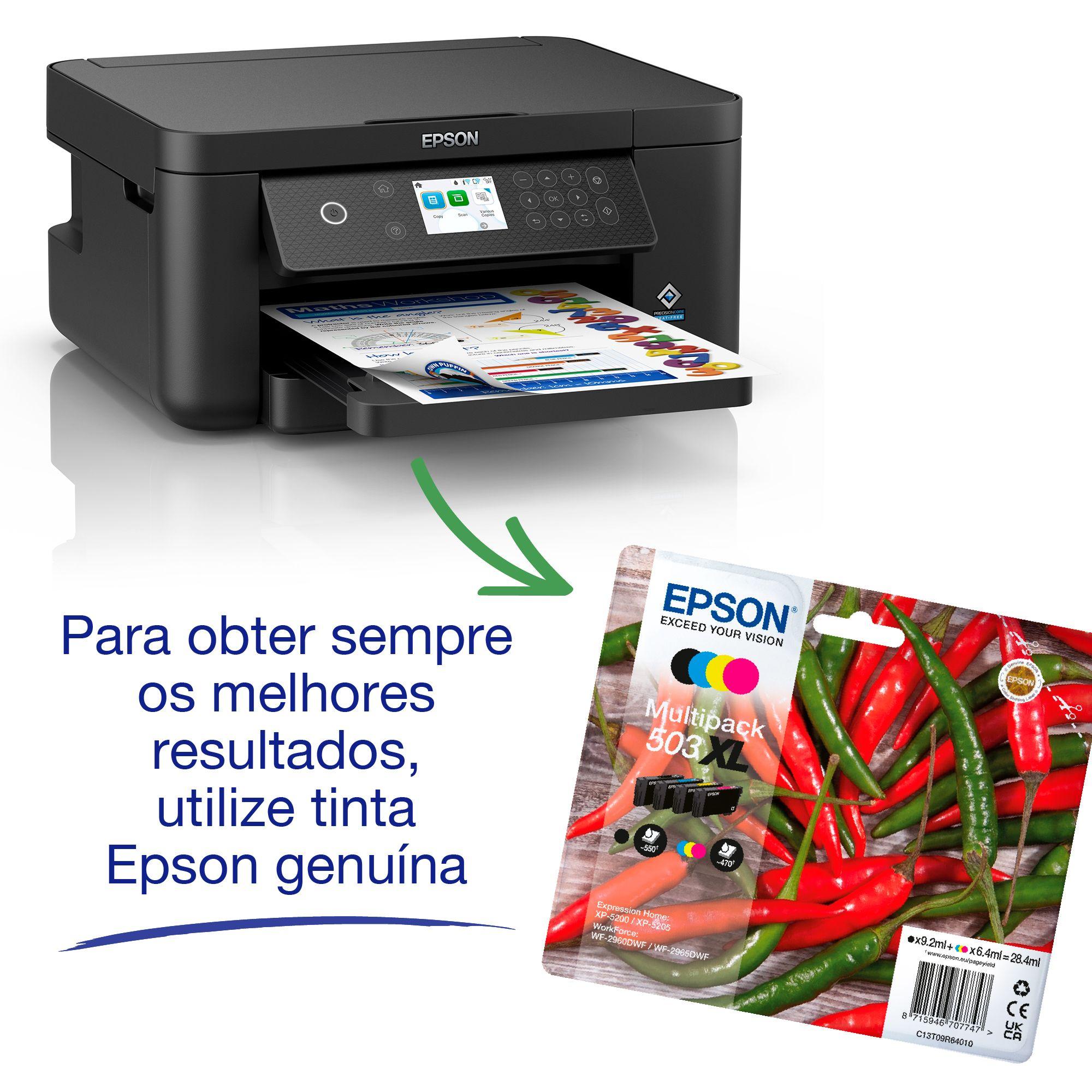 Impressora Multifuncional EPSON Expression Home XP-5200 (A4 - Impressão a cores - 150 folhas - Preto) — miniatura 6