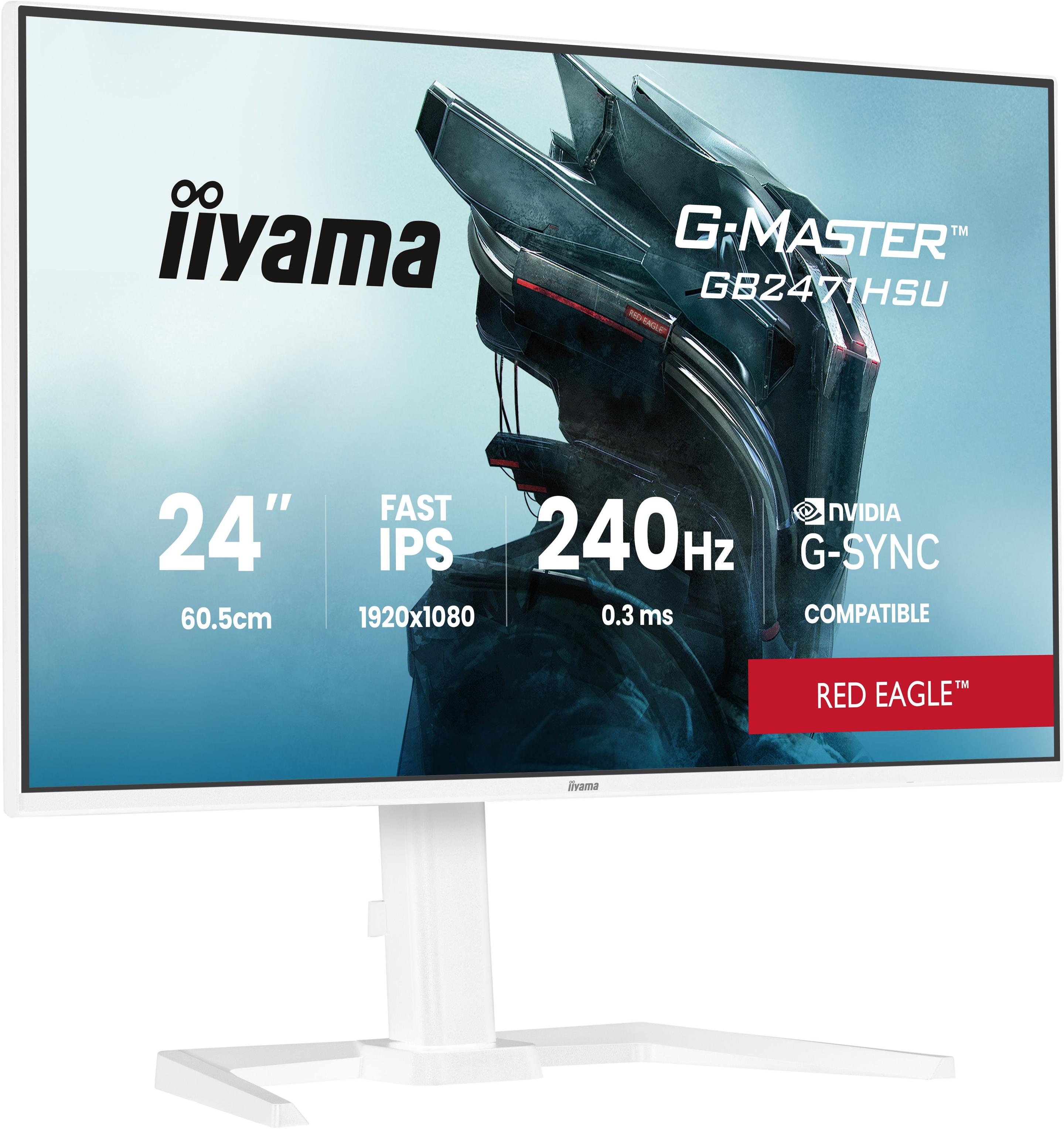 Monitor IIYAMA G-MASTER GB2471HSU-W1 (23,8" - Fast IPS - 240 Hz - Branco)