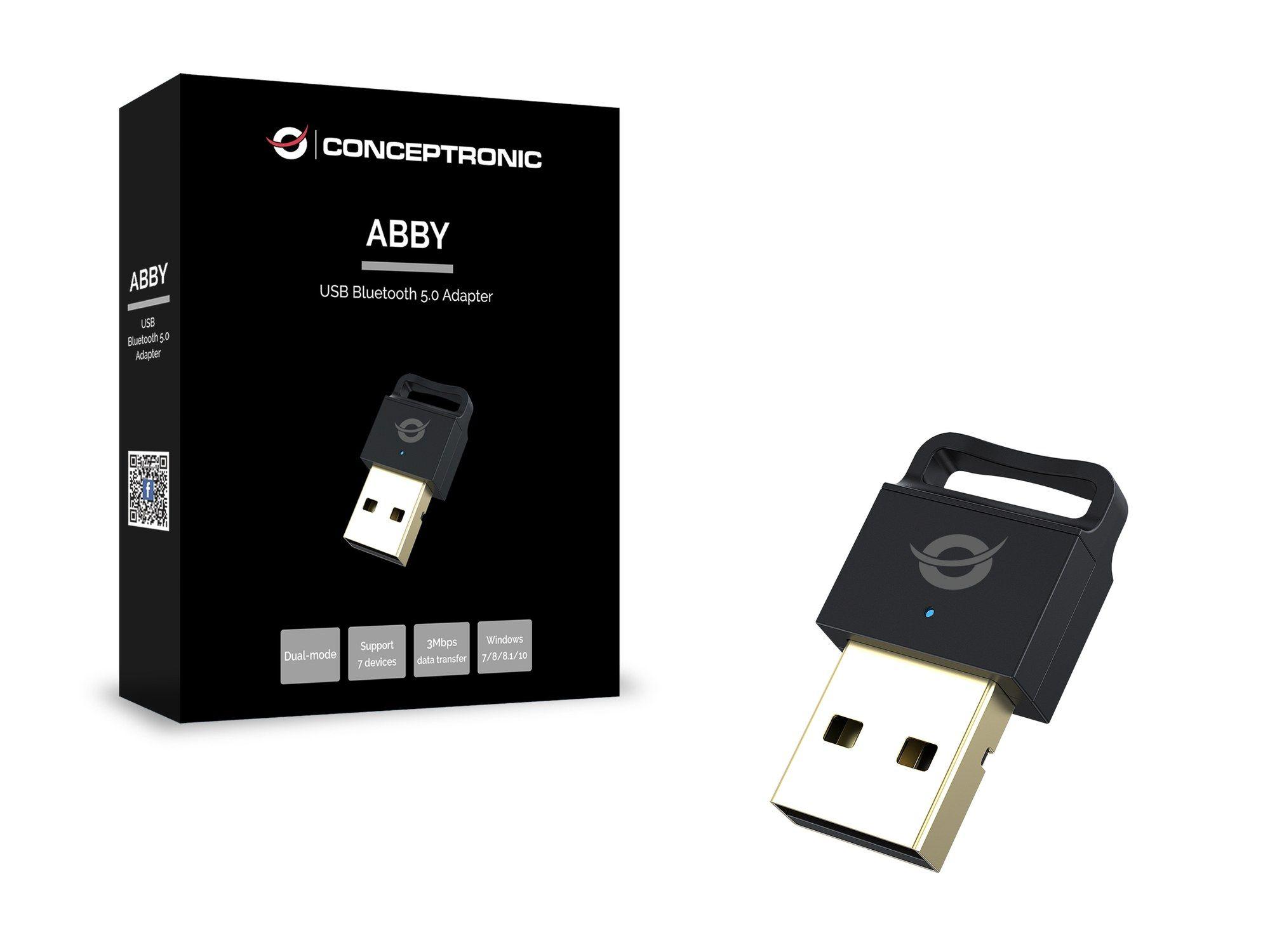 Adaptador Bluetooth USB CONCEPTRONIC ABBY06B (USB - 3 Mbit/s - Preto) — miniatura 2
