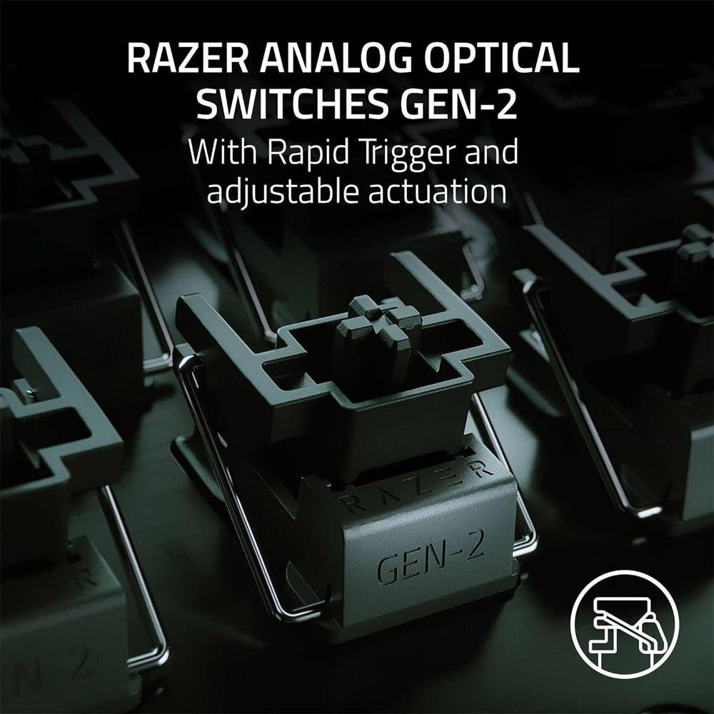 Teclado RAZER Huntsman V3 Pro (Inglês - USB - Com fios - Branco), miniatura 3