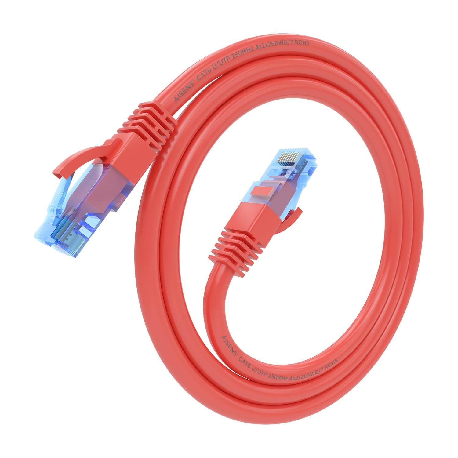 Cabo de Rede AISENS A135-0787 (0,5 m - Cat6 - RJ-45 - Vermelho), miniatura 2