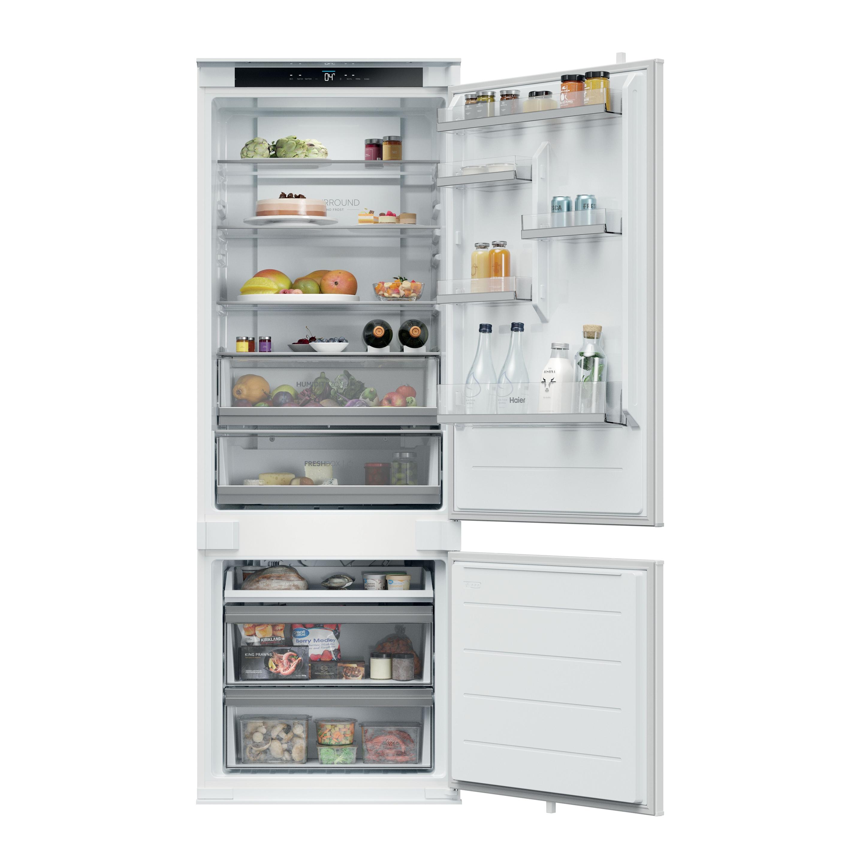 Frigorífico Combinado Encastre HAIER ID Titanium 2 HBQW5719E (382 l - hOn - 193,5x69x55 cm - Branco)