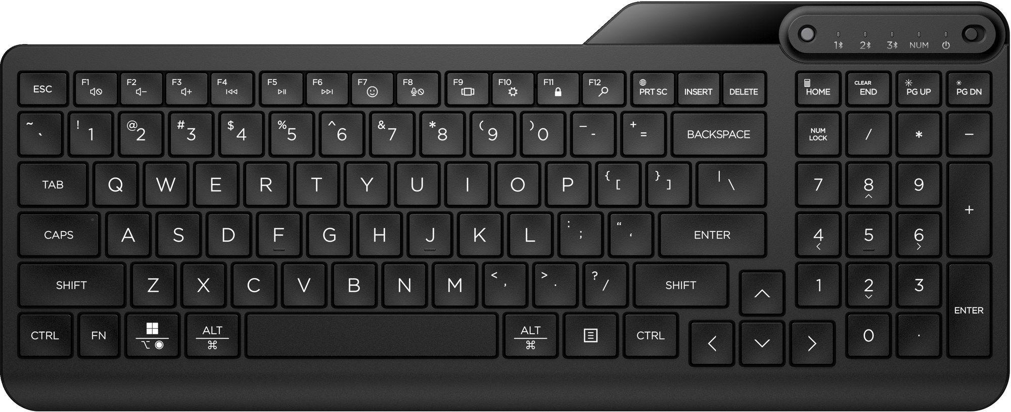 Teclado HP 460 Multidispositivo (Plunger key switch - Tamanho completo - Bluetooth - Preto) — miniatura 7