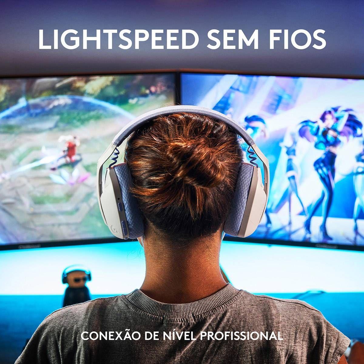 Headset Gaming LOGITECH G435 LIGHTSPEED (Binaural - Sem fios - 4 cm - Branco) — miniatura 4