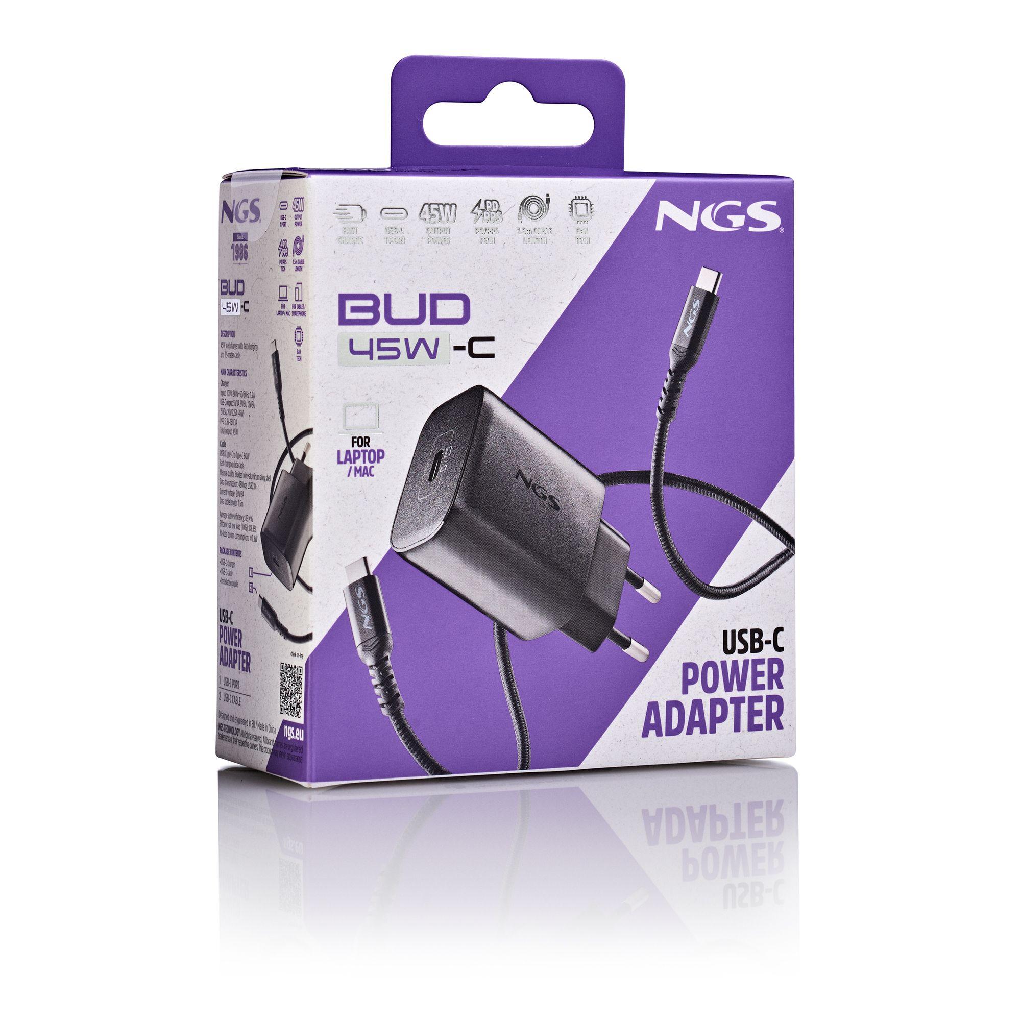 Carregador de Parede NGS Bud 45W-C (45 W - Preto) — miniatura 8