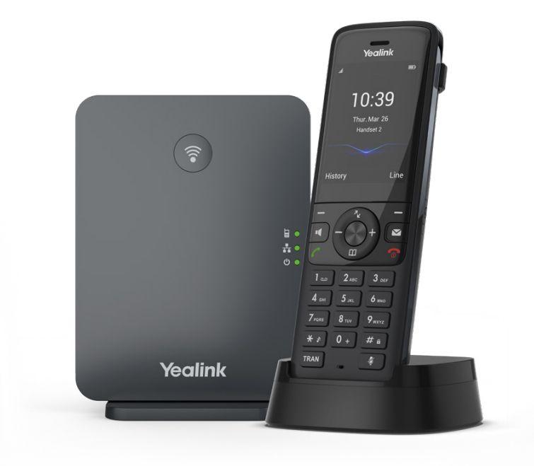 Telefone VoIP Sem Fios YEALINK W78P (166 h - 2,4" - Preto)