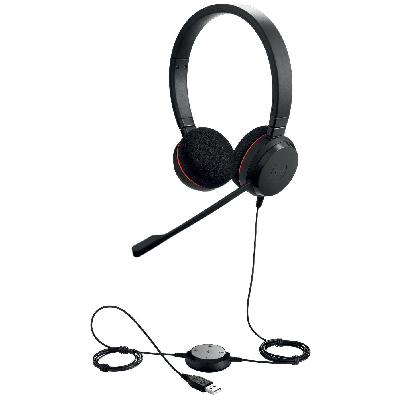 Headset JABRA Evolve 20 UC Stereo USB-A (Binaural - Com fios - Supra-aural - Preto) — miniatura 2