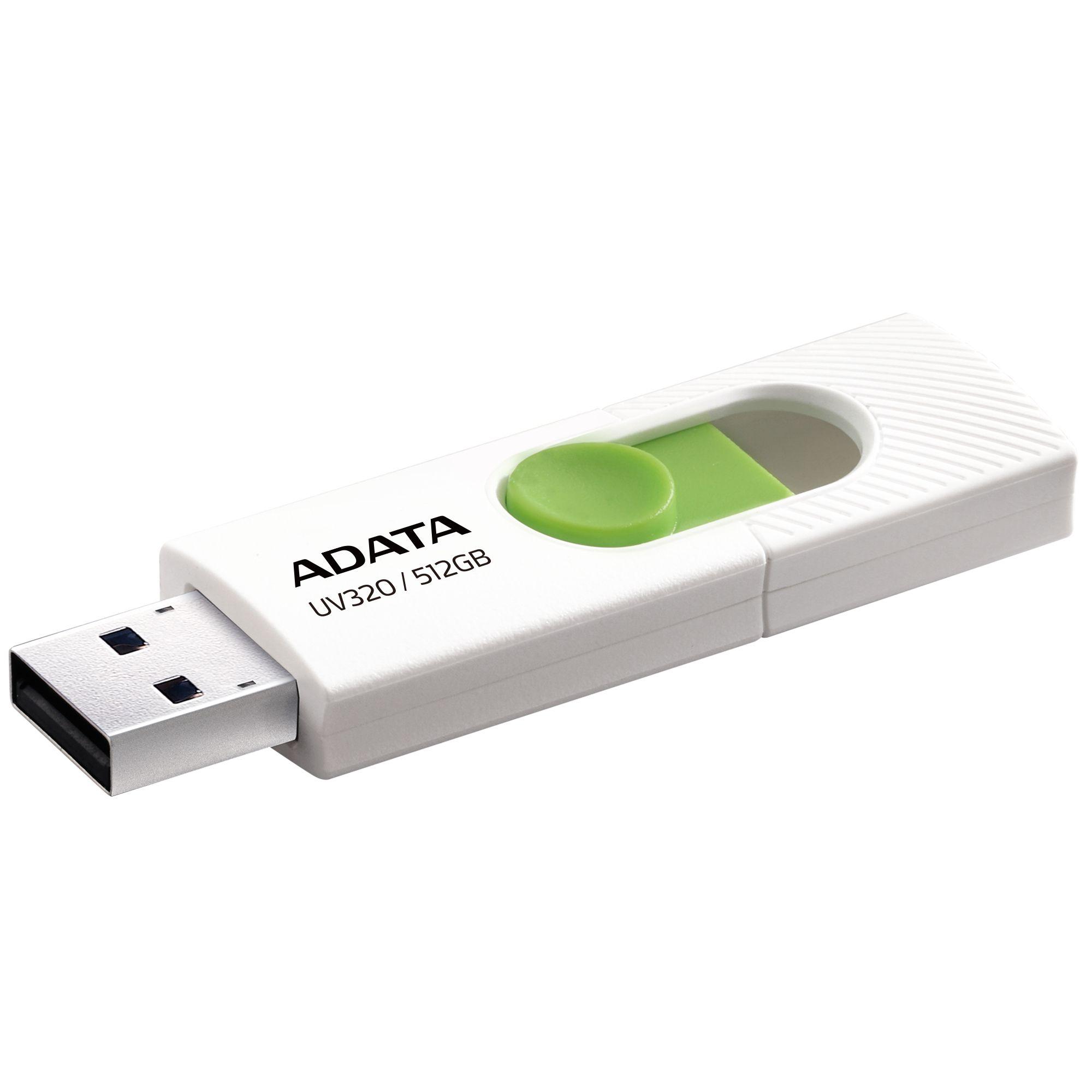 Pen USB ADATA UV320 (Deslizante - USB Type-A - USB-A - Branco/Verde) — miniatura 2