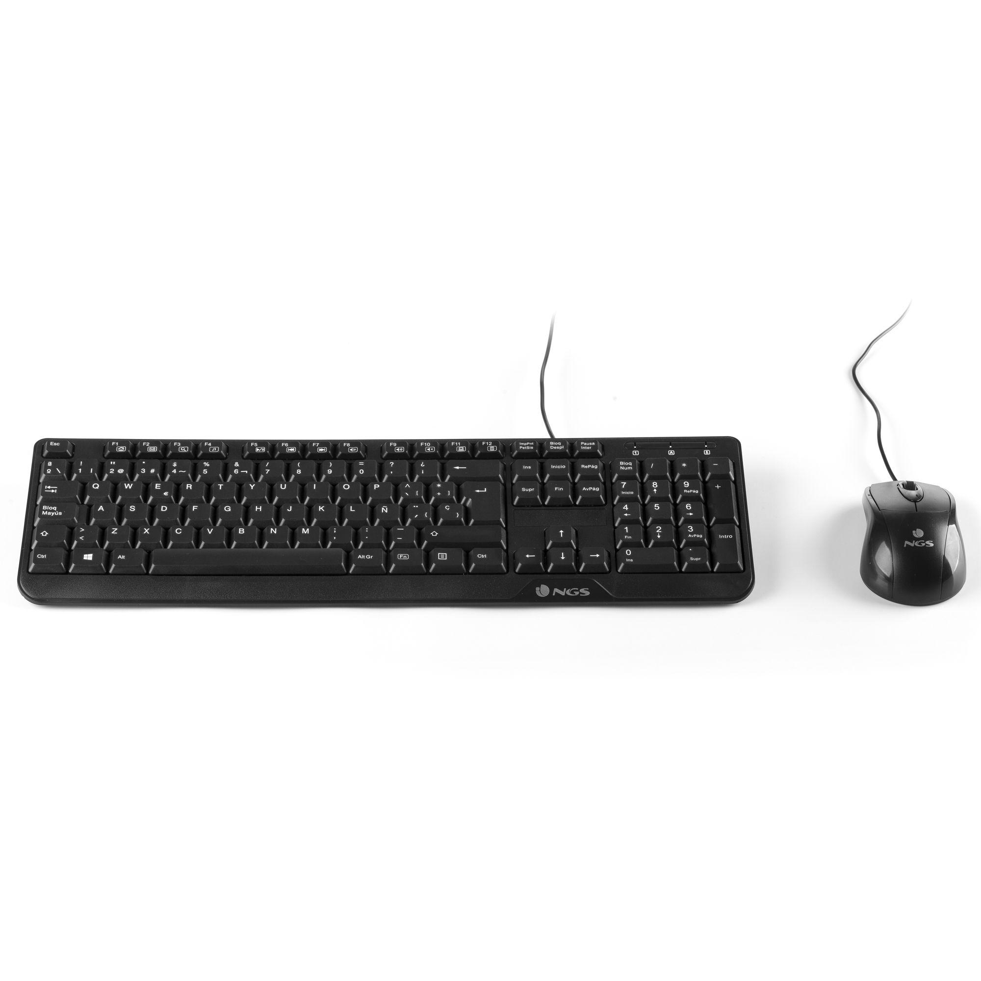 Teclado e Rato NGS Cocoa Kit (Português - Tamanho completo - USB - Preto), miniatura 3