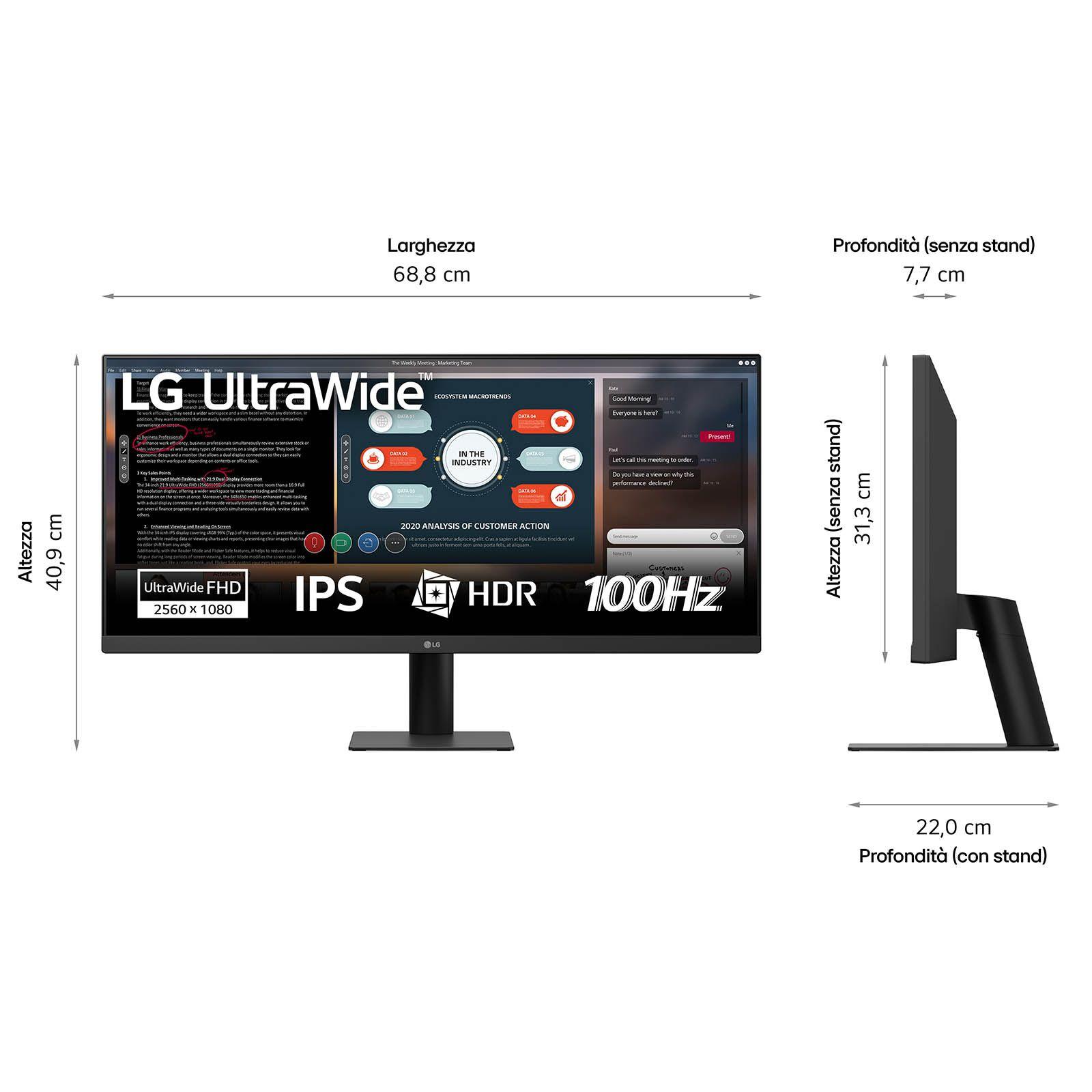 Monitor LG 29U511A-B (29" - IPS - 100 Hz - Preto) — miniatura 3