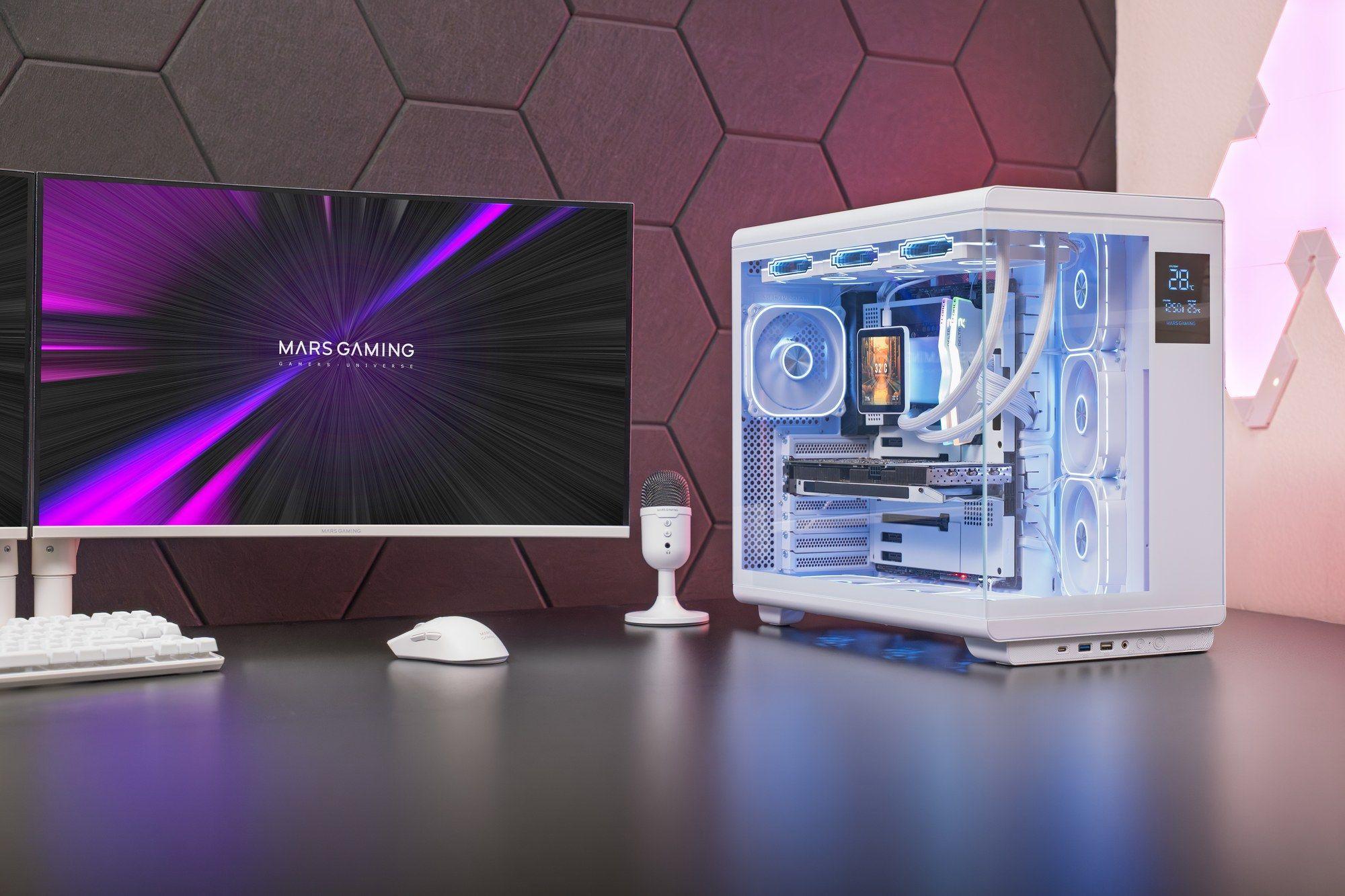 Caixa PC MARS GAMING MC-REVPRO (Midi Tower - Ecrã LCD 4,3" - Branco), miniatura 12
