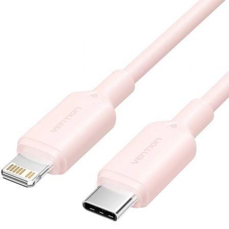 Cabo USB-C para Lightning VENTION LAKPF (1 m - Rosa)