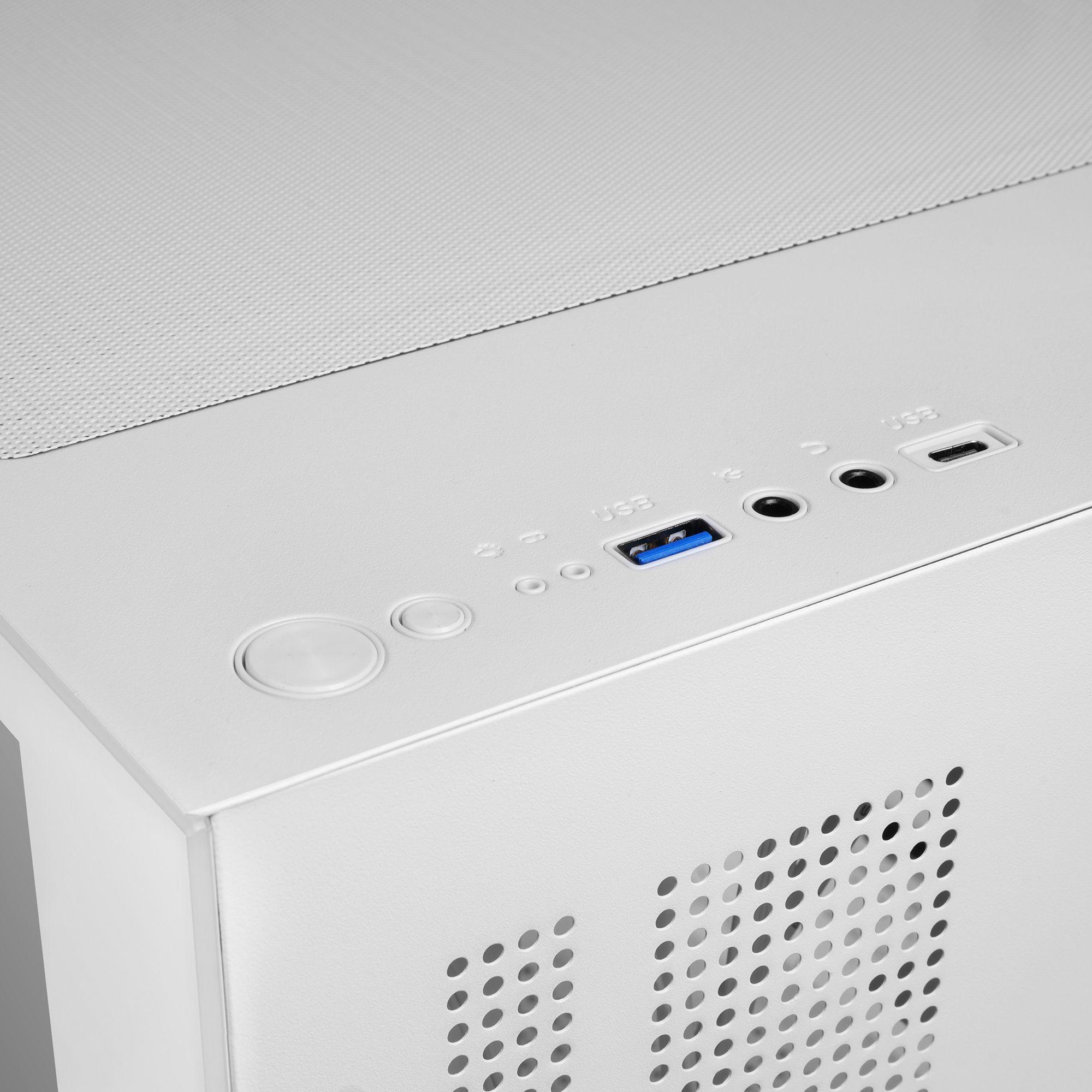 Caixa Mini Tower MARS GAMING MC-CUBEW (Micro ATX, Mini-ITX - Mini Tower - Vidro temperado - Branco) — miniatura 5