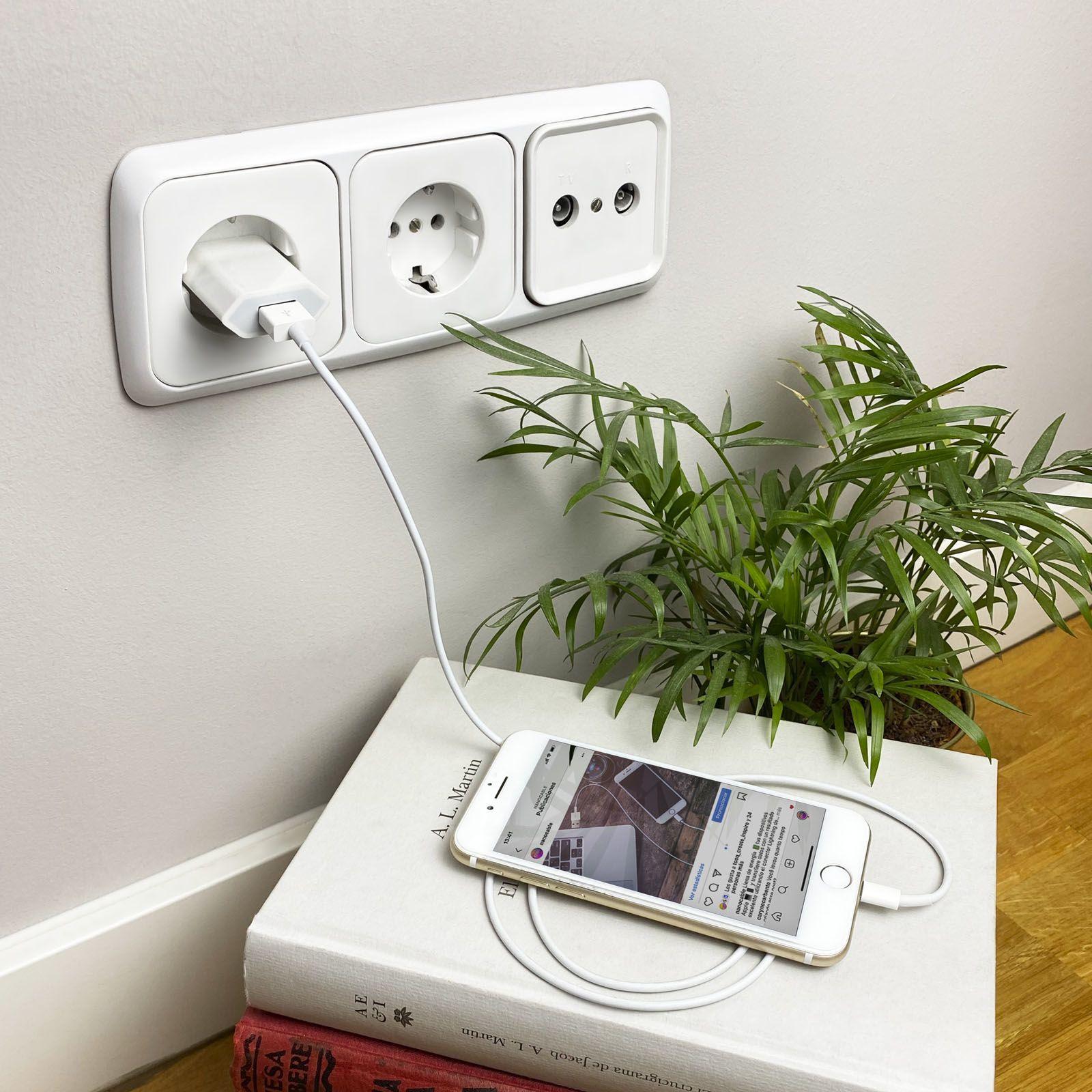 Carregador de Rede USB NANOCABLE 10.10.2001 (5 W - Branco), miniatura 5
